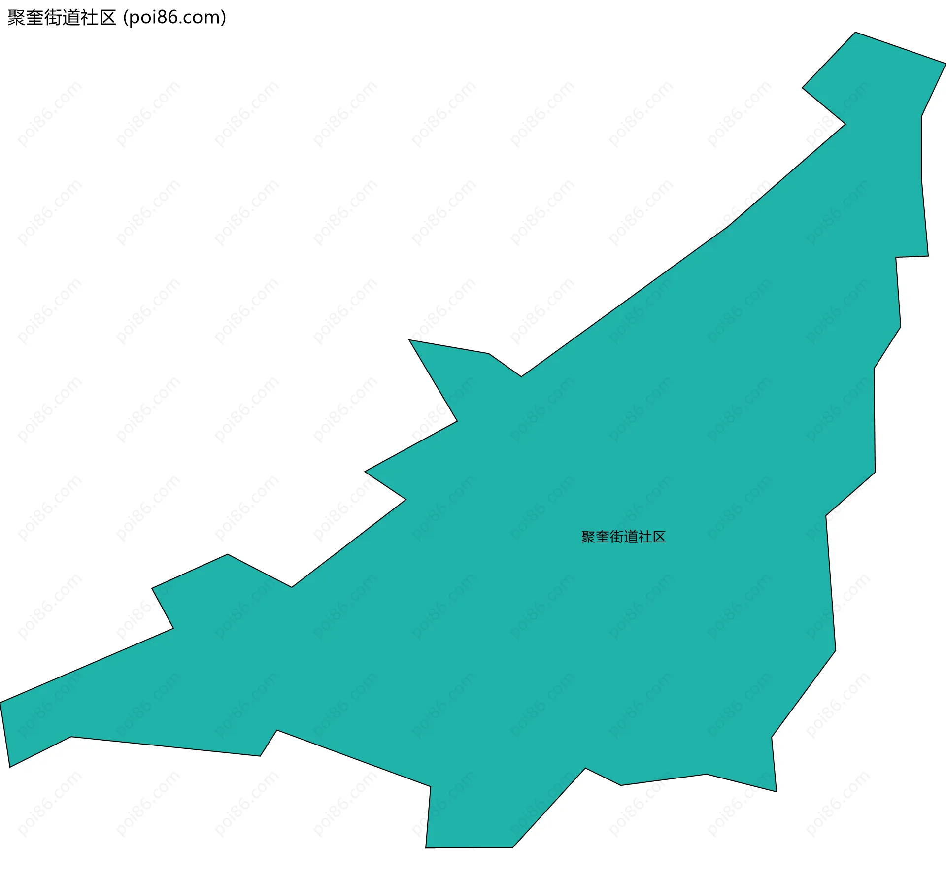 聚奎街道社区边界地图