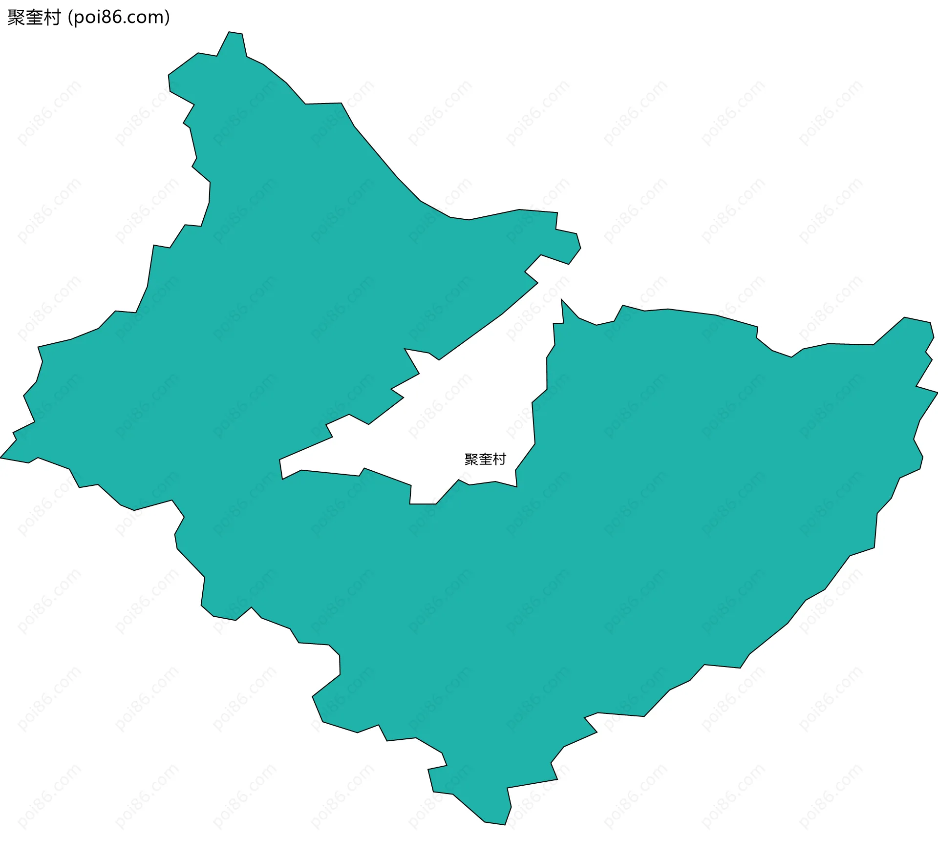 聚奎村边界地图
