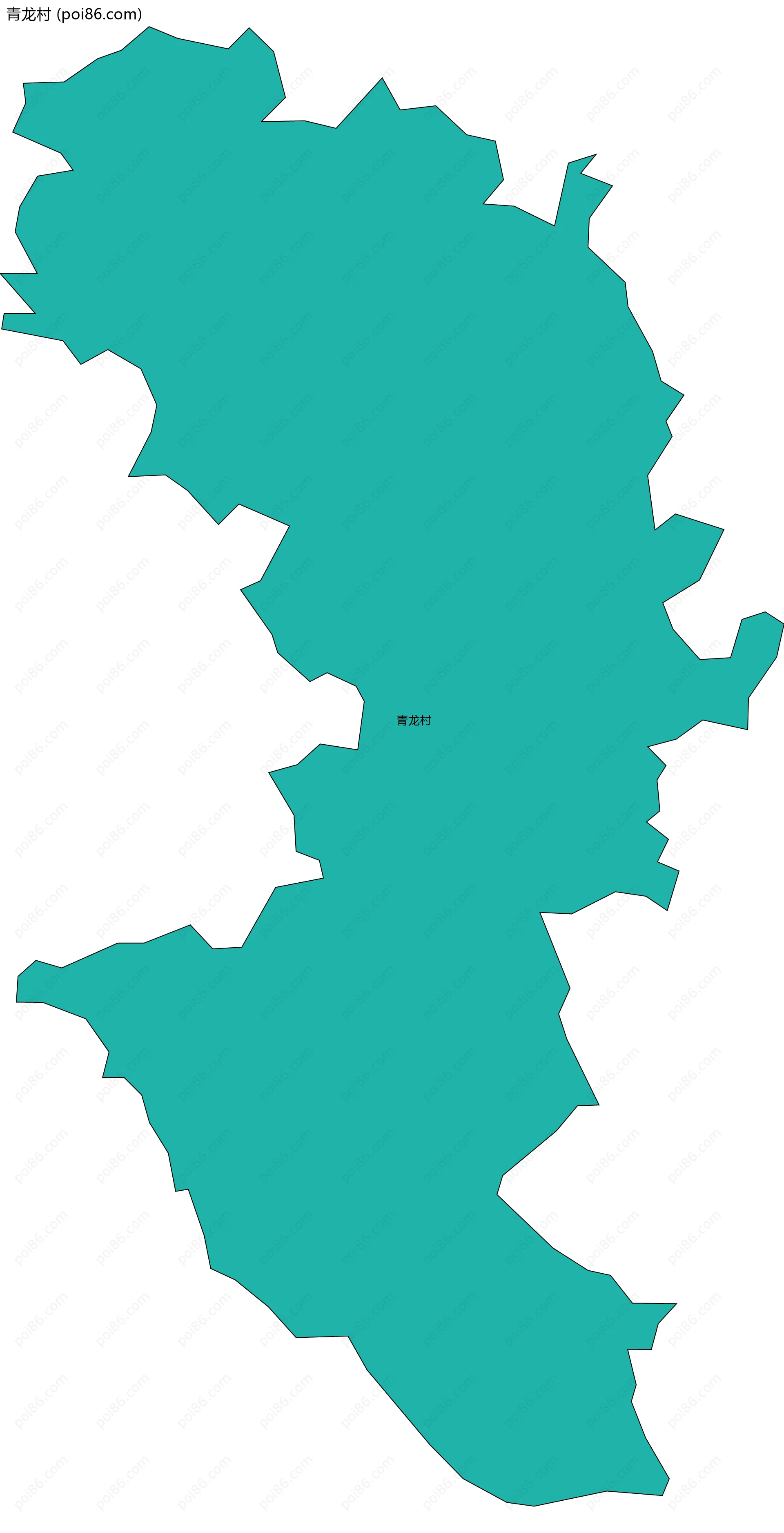 青龙村边界地图