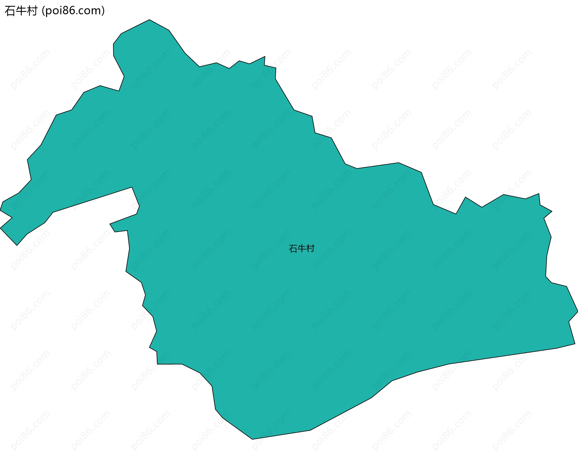 石牛村边界地图