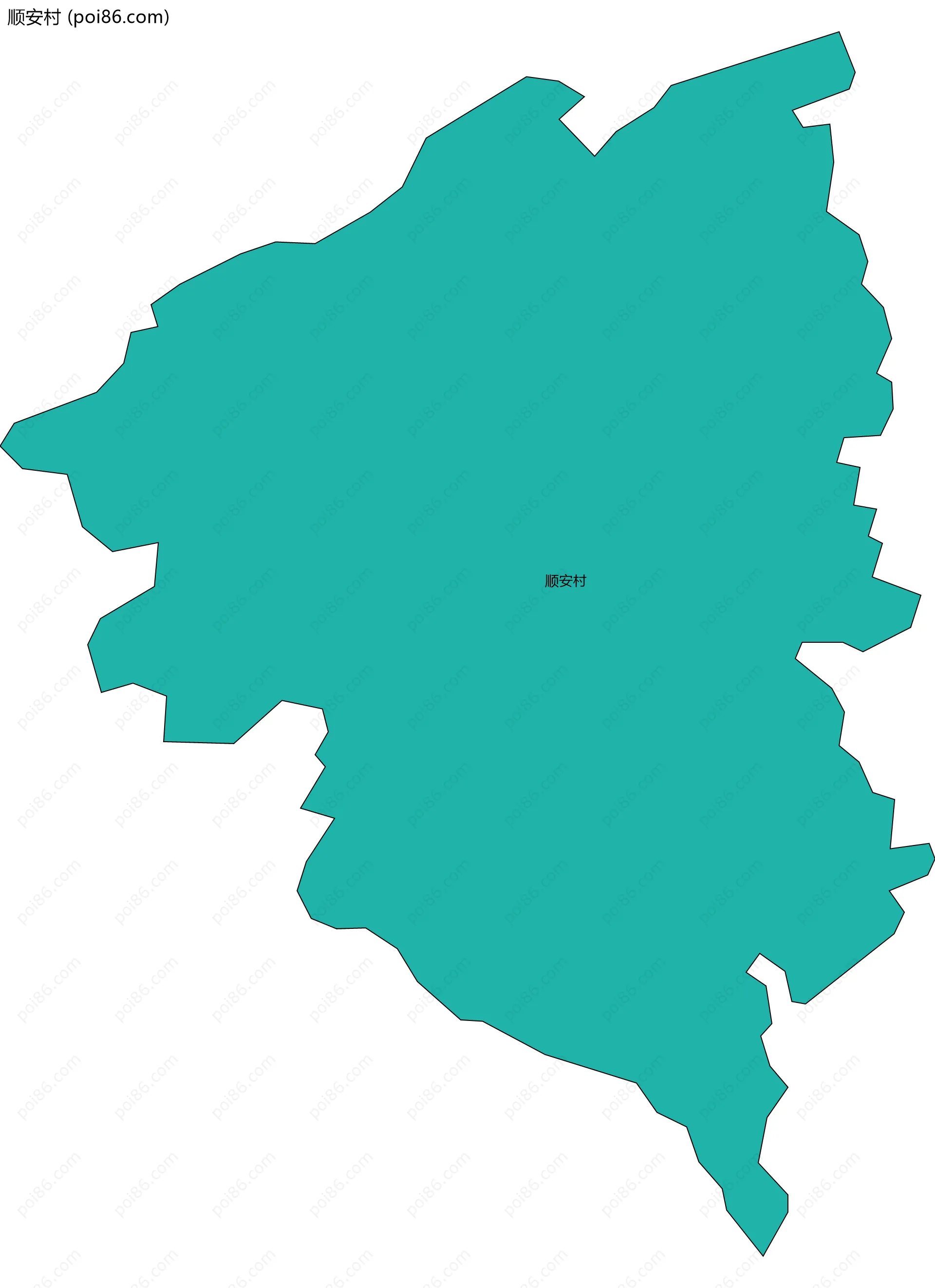 顺安村边界地图