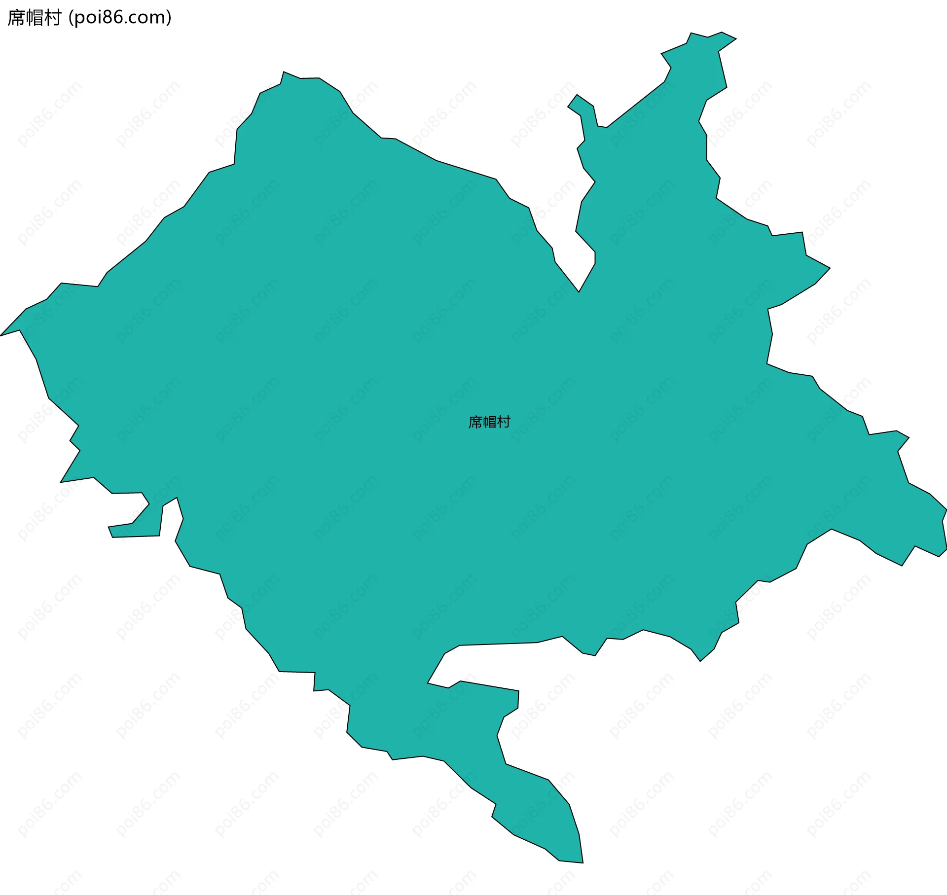席帽村边界地图
