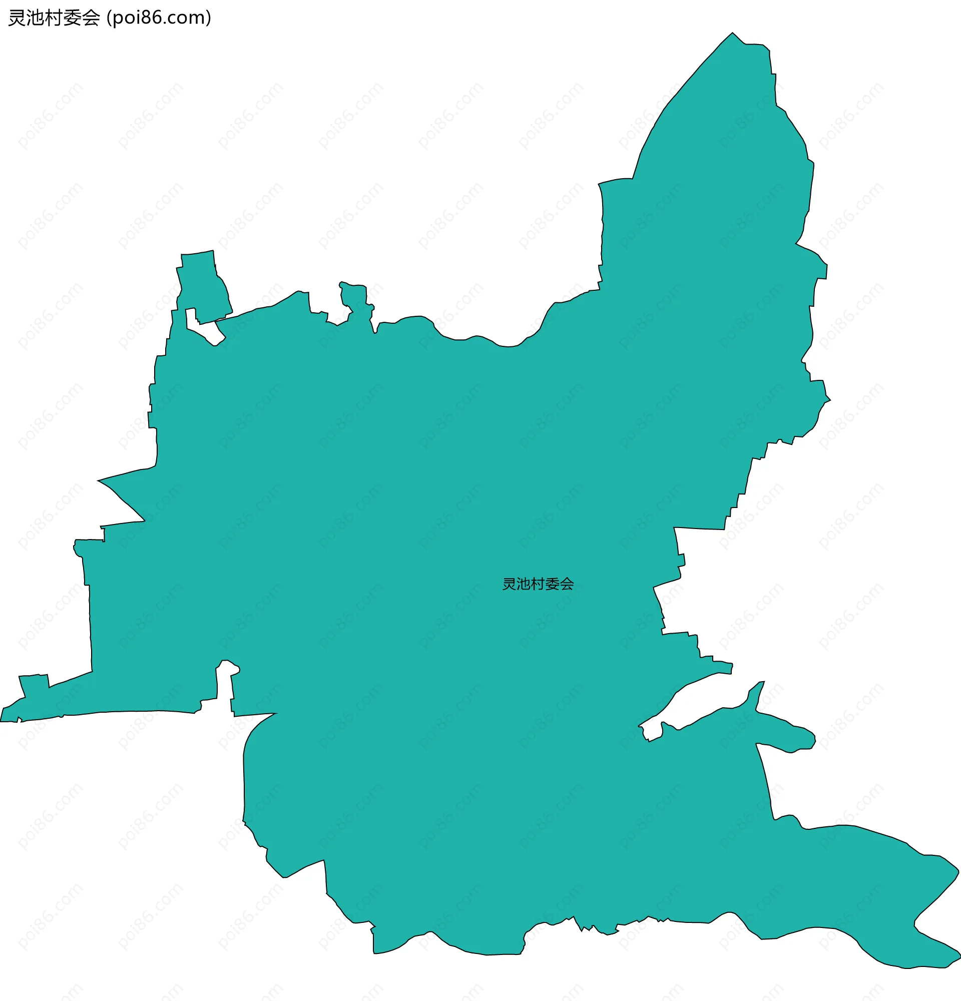 灵池村委会边界地图