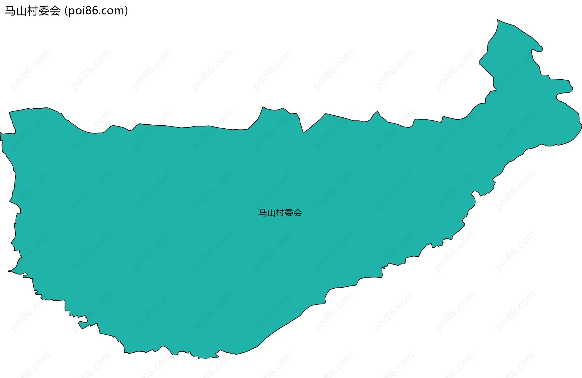 马山村委会边界地图