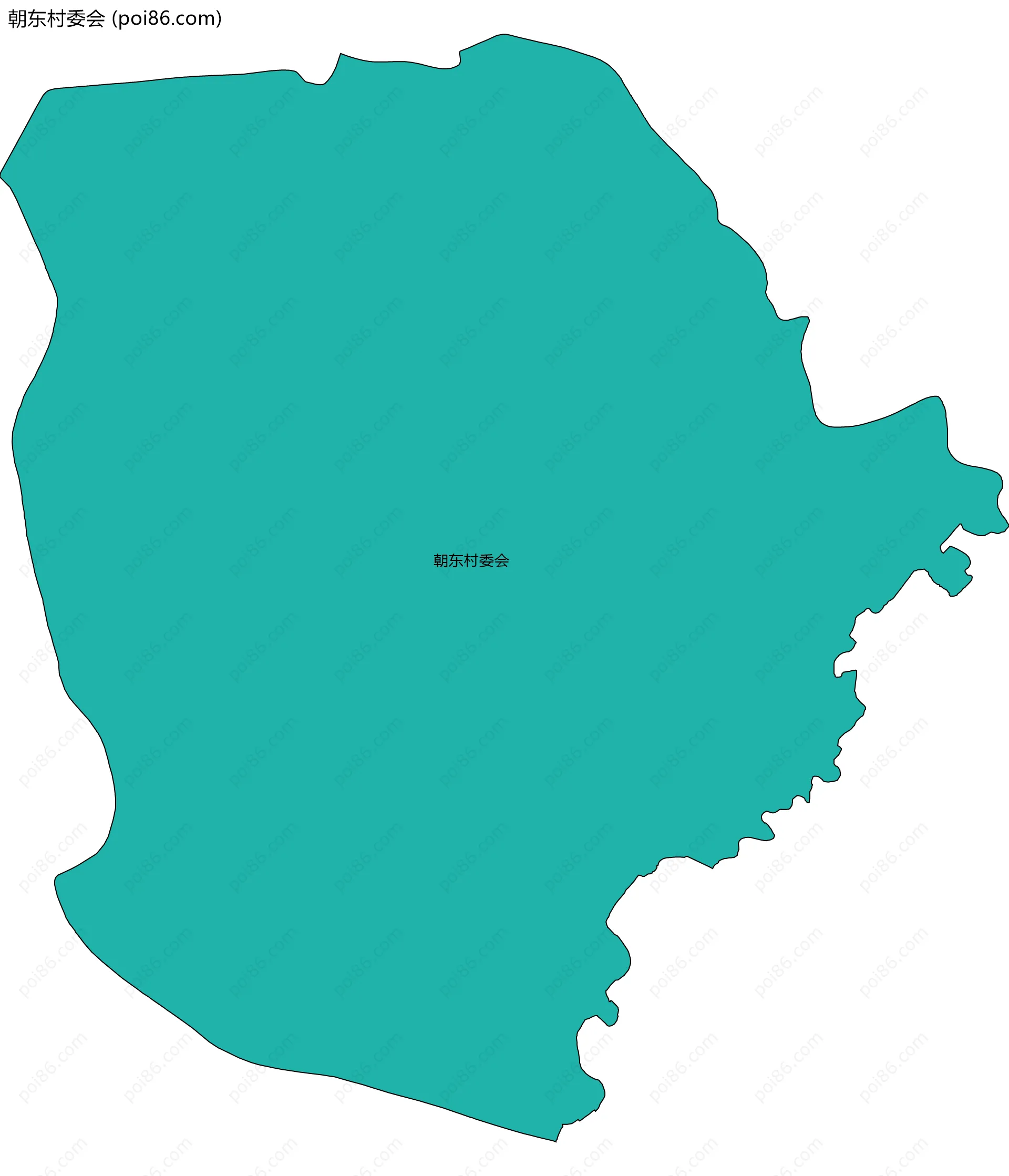 朝东村委会边界地图