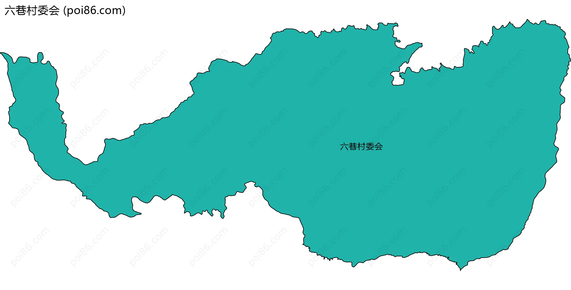 六巷村委会边界地图