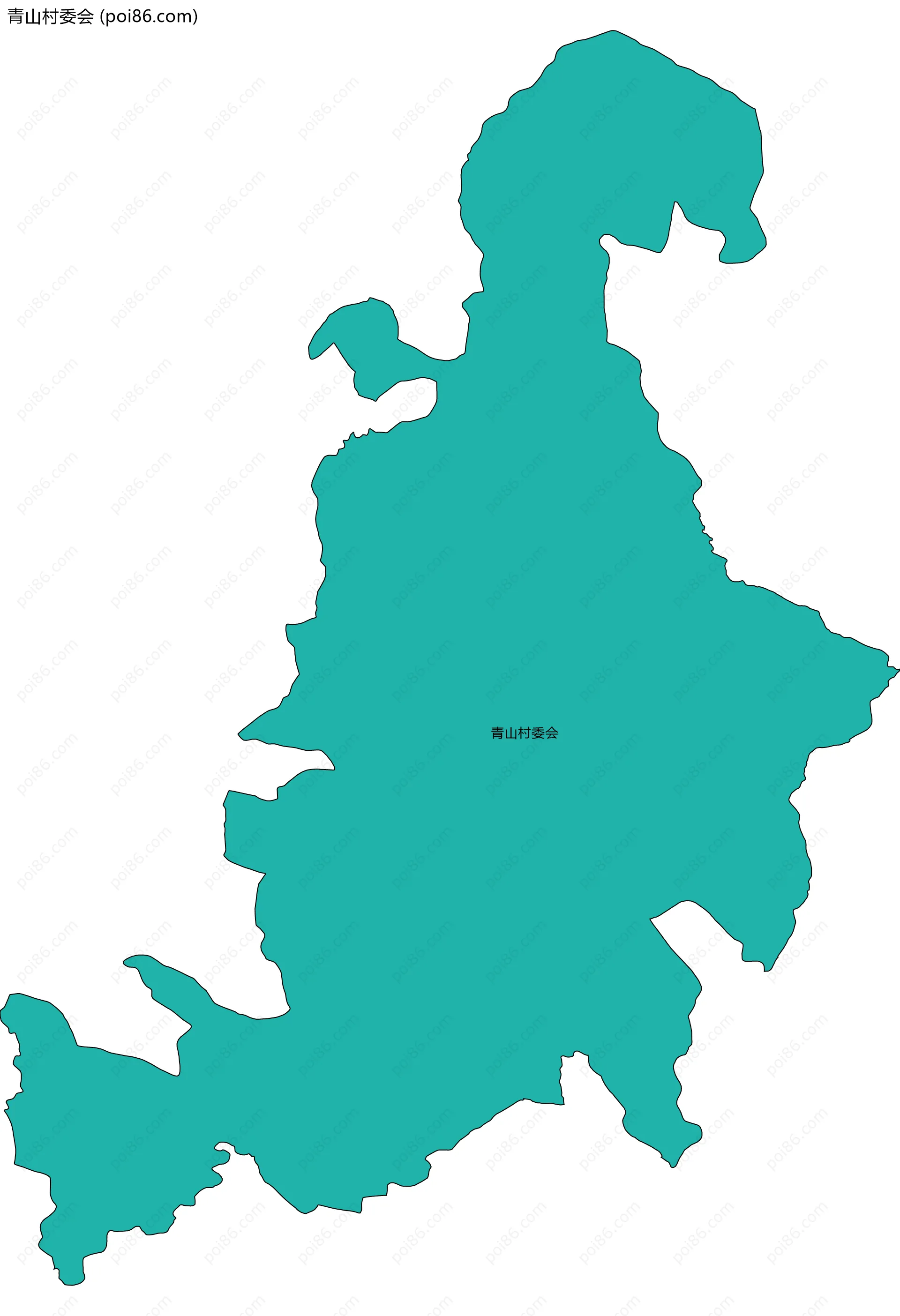 青山村委会边界地图