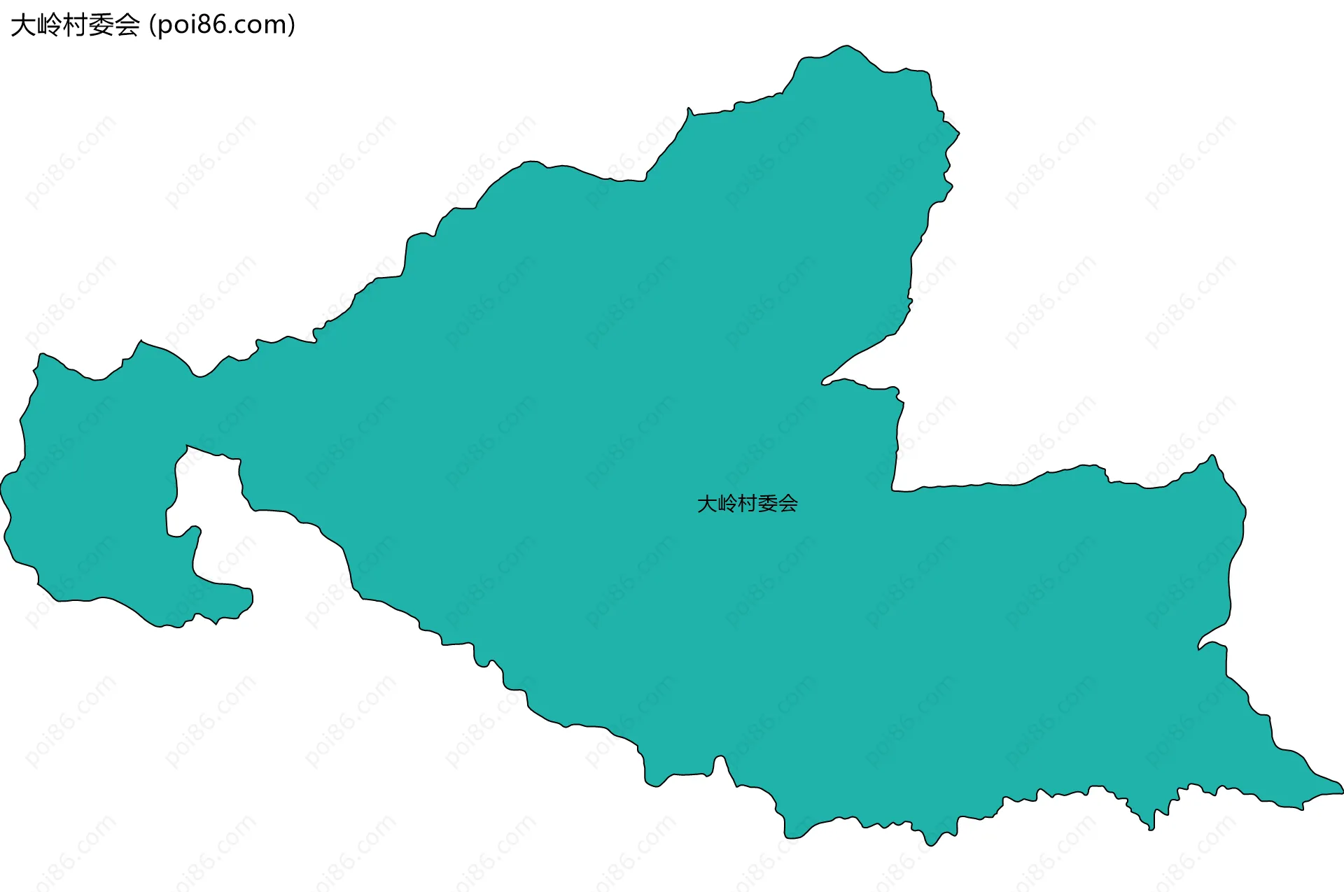 大岭村委会边界地图