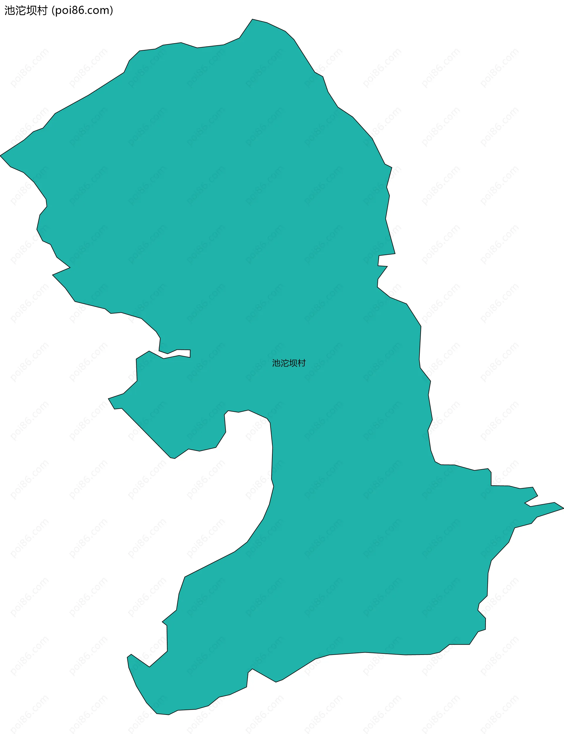 池沱坝村边界地图