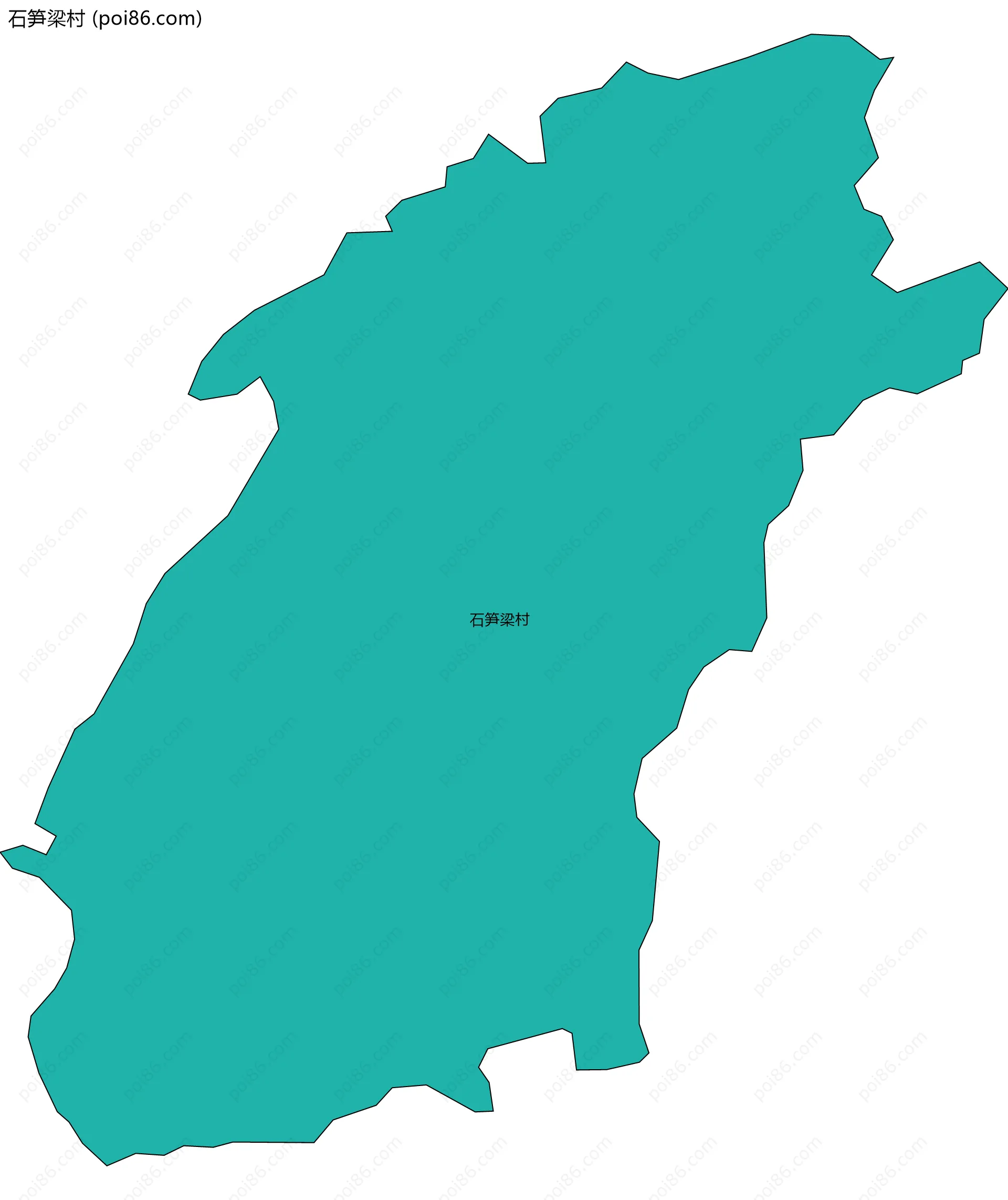 石笋梁村边界地图