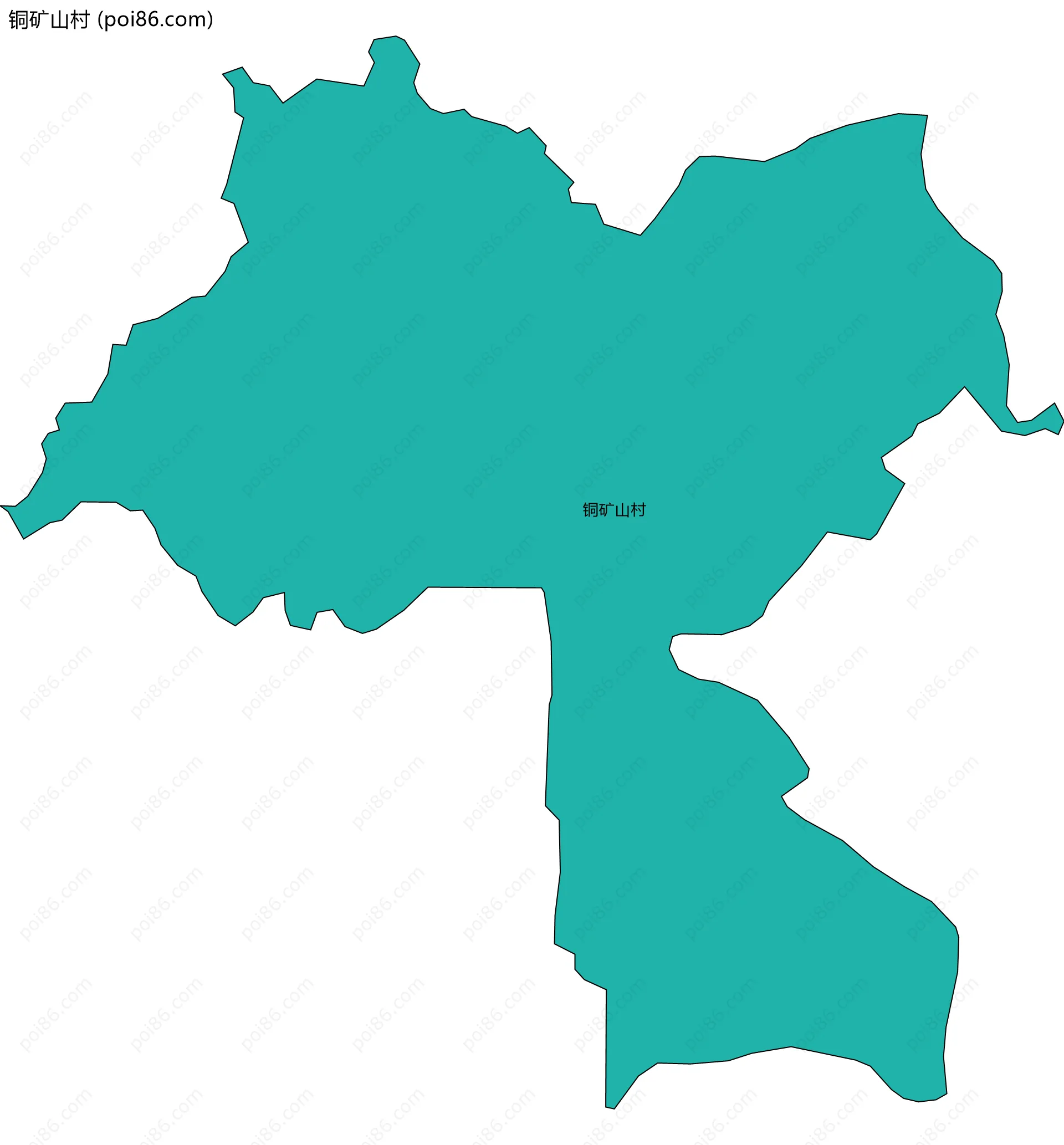 铜矿山村边界地图