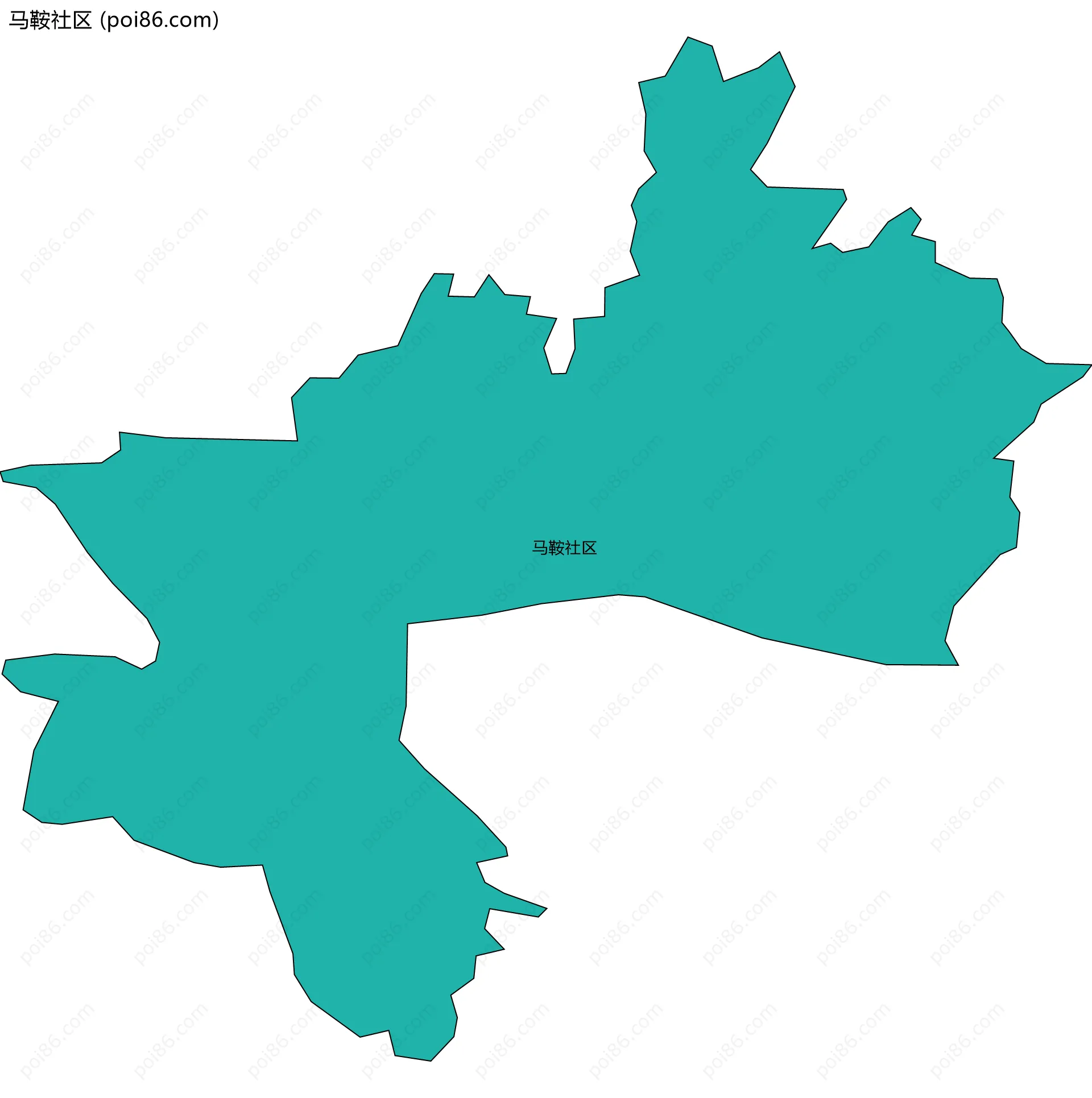 马鞍社区边界地图