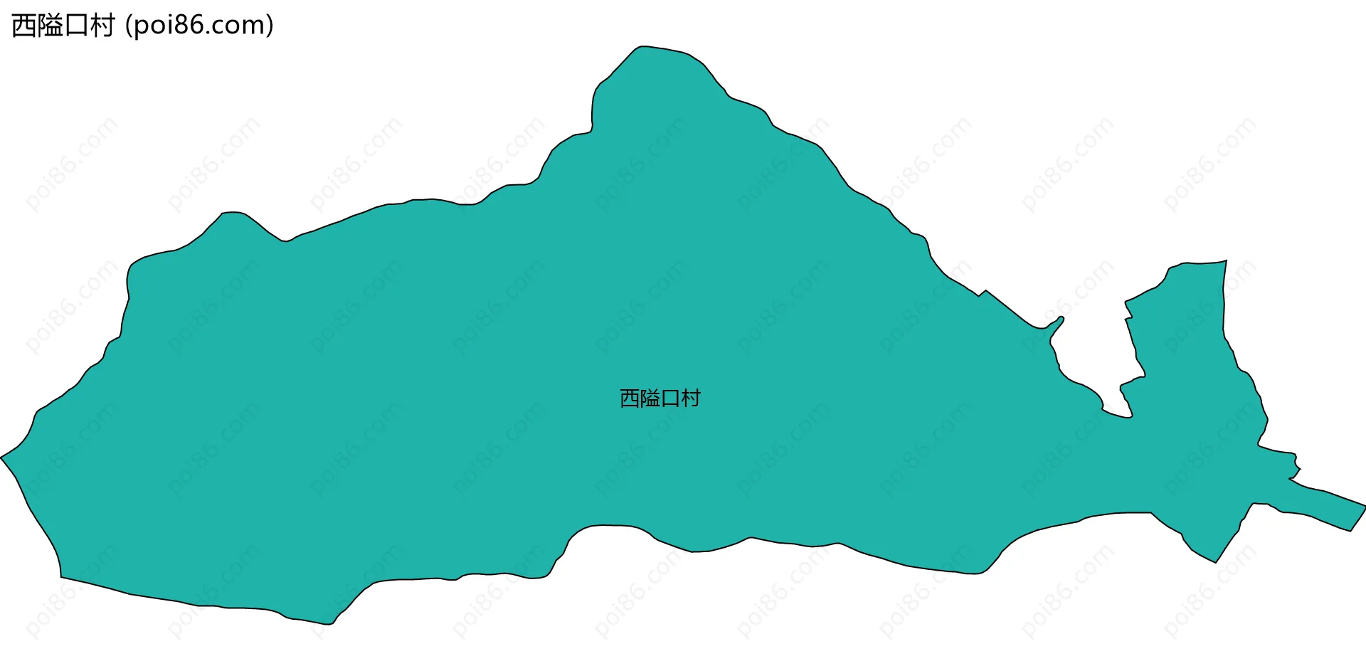 西隘口村边界地图