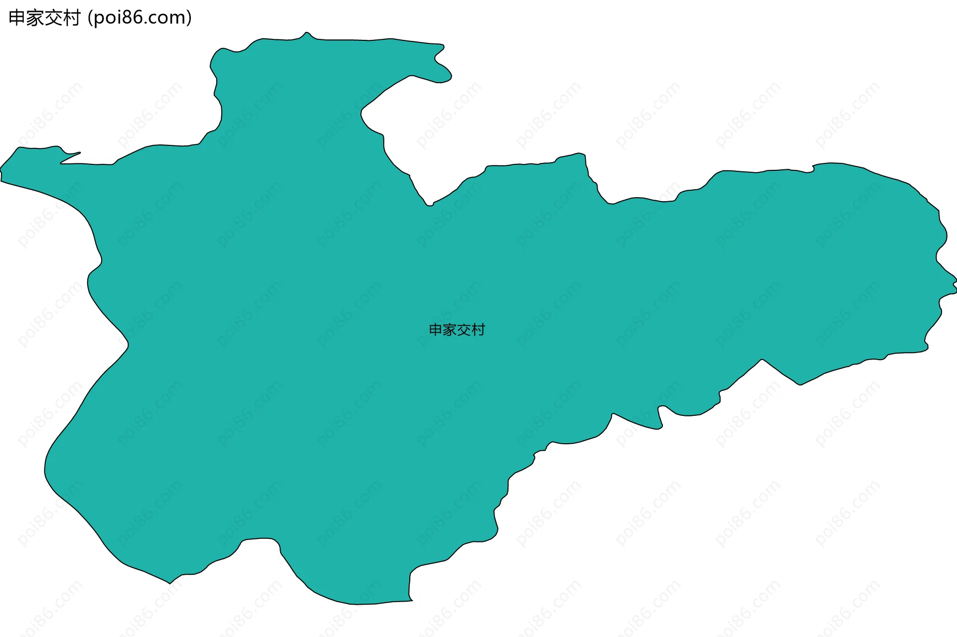 申家交村边界地图