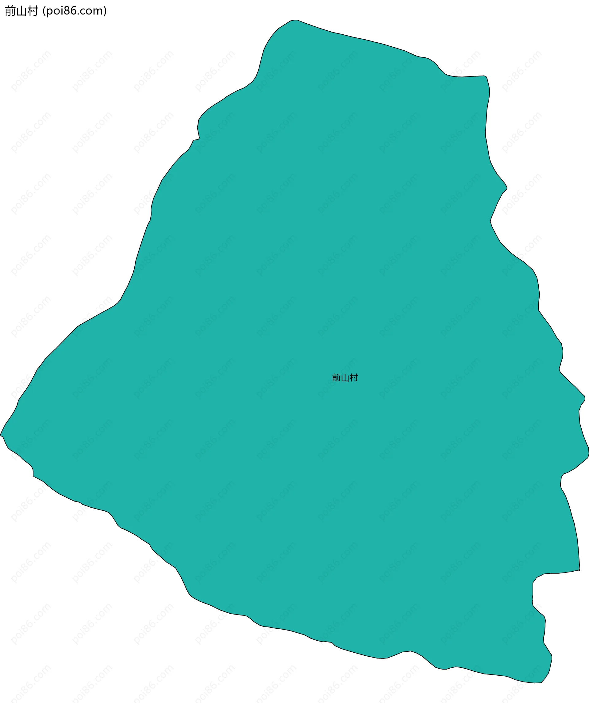 前山村边界地图