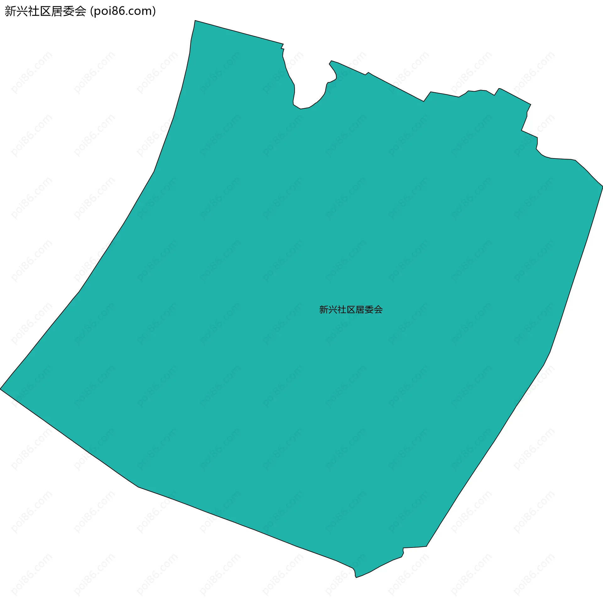 新兴社区居委会边界地图