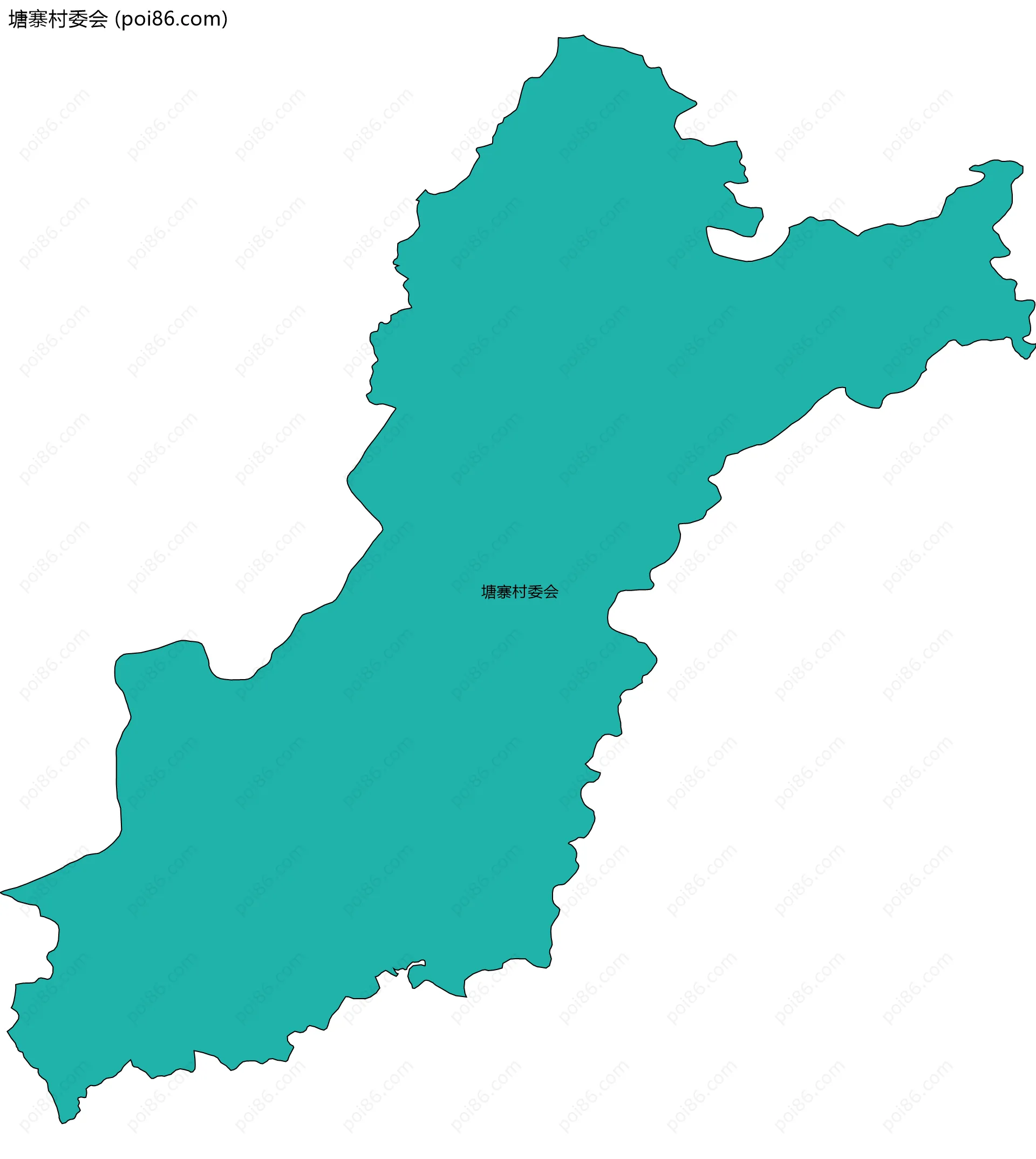 塘寨村委会边界地图