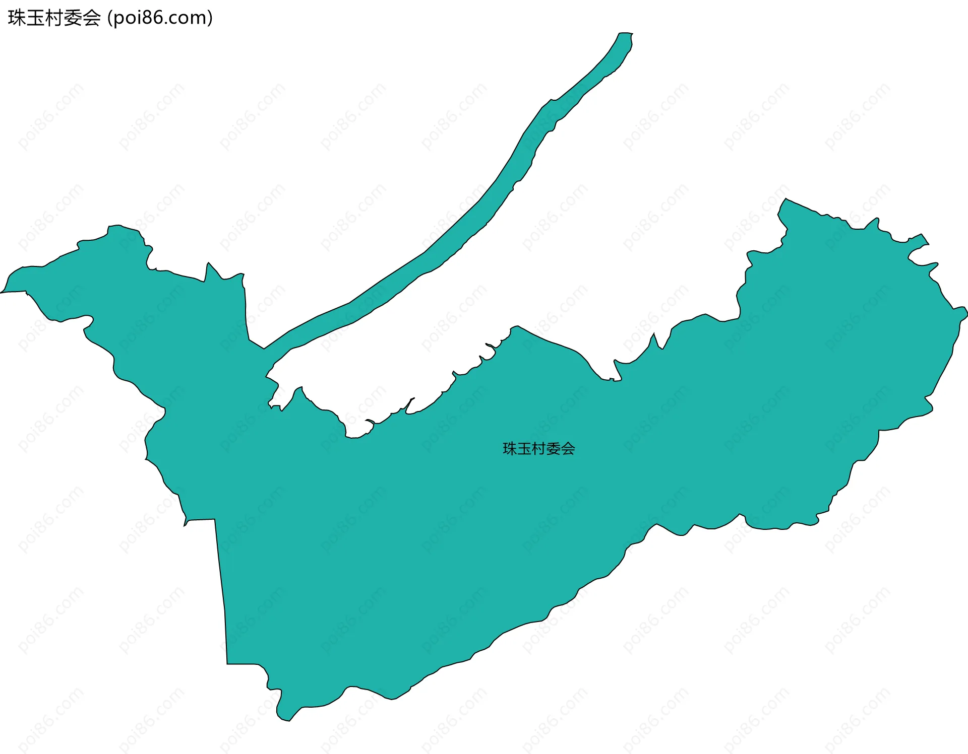 珠玉村委会边界地图