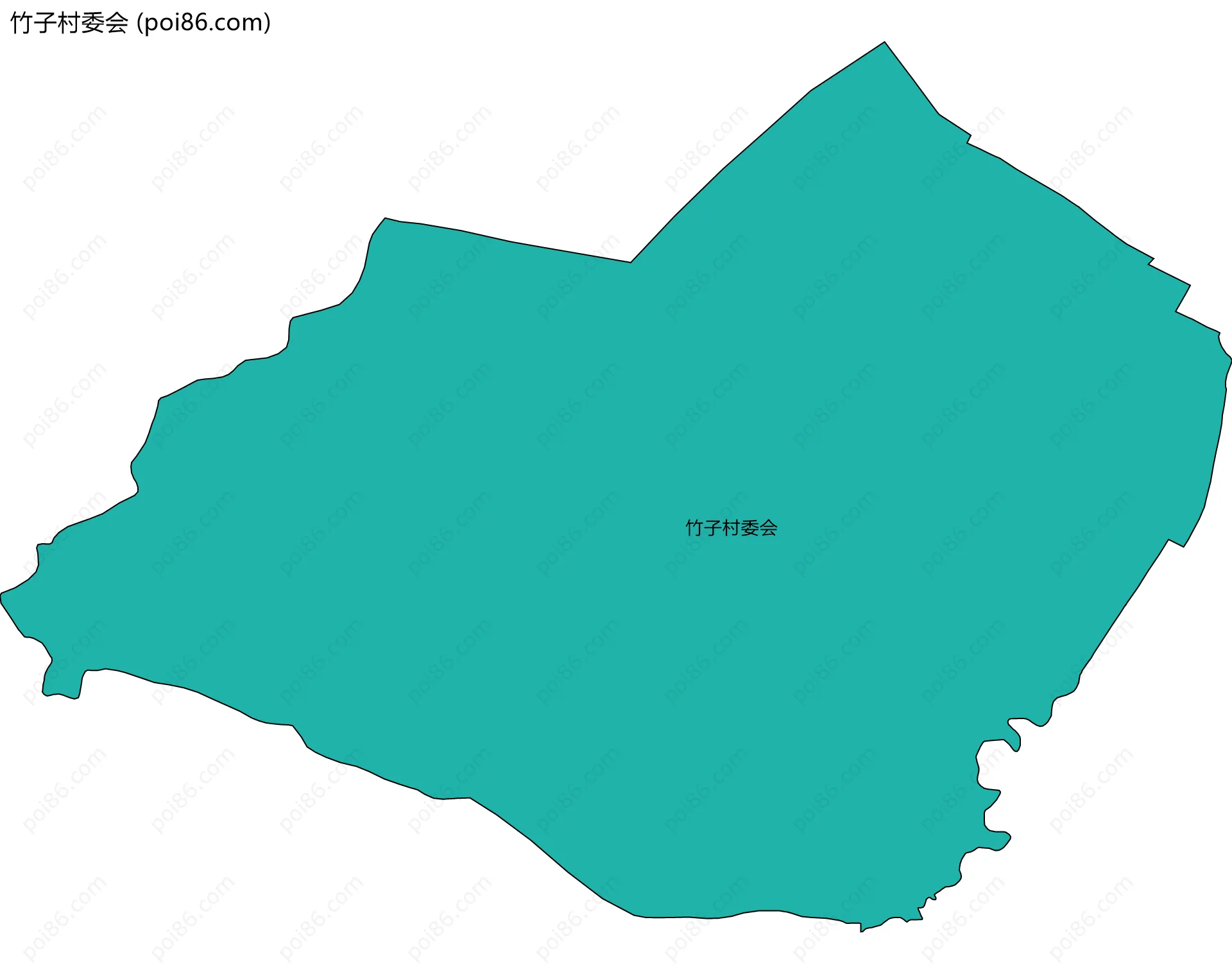 竹子村委会边界地图