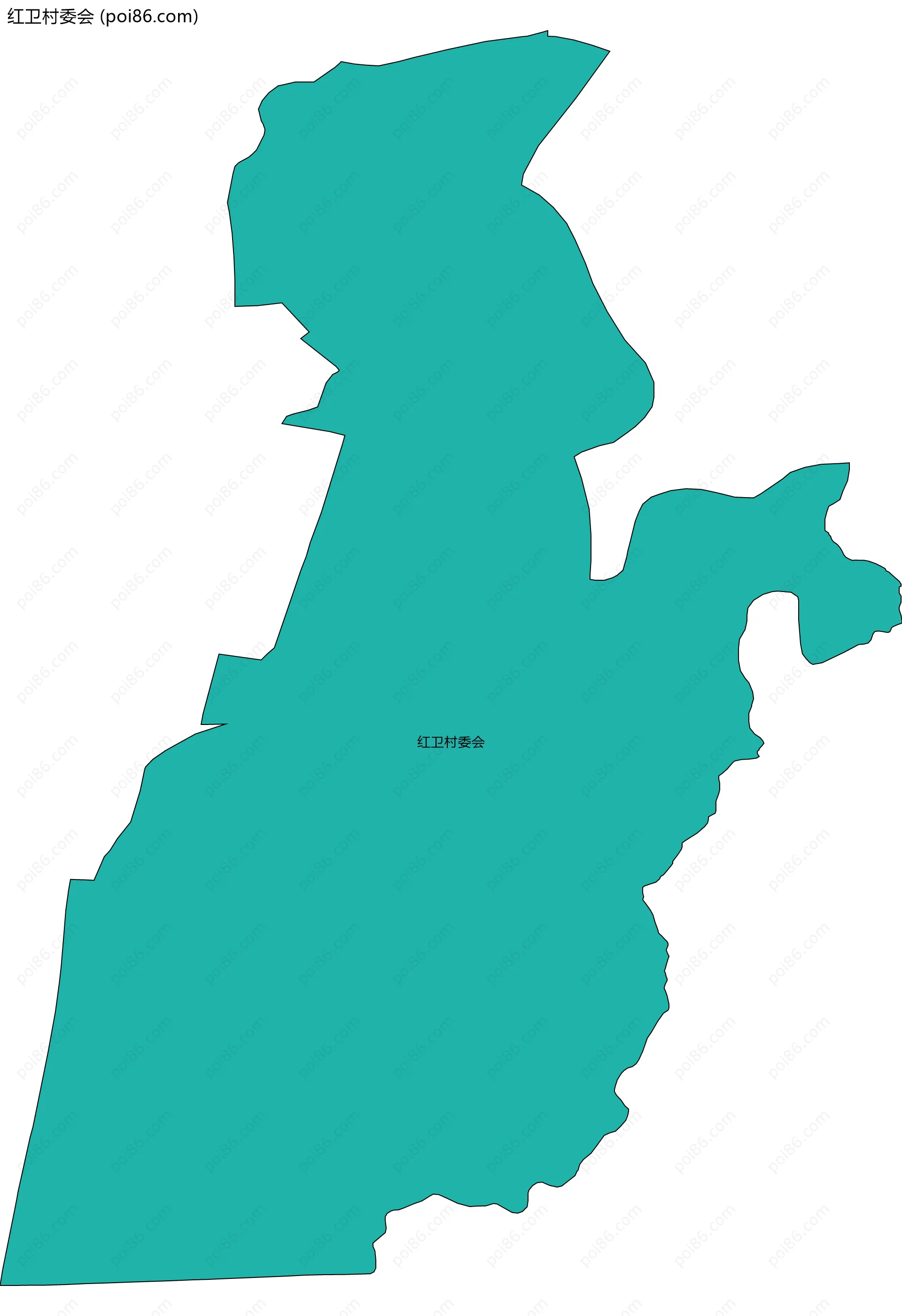红卫村委会边界地图