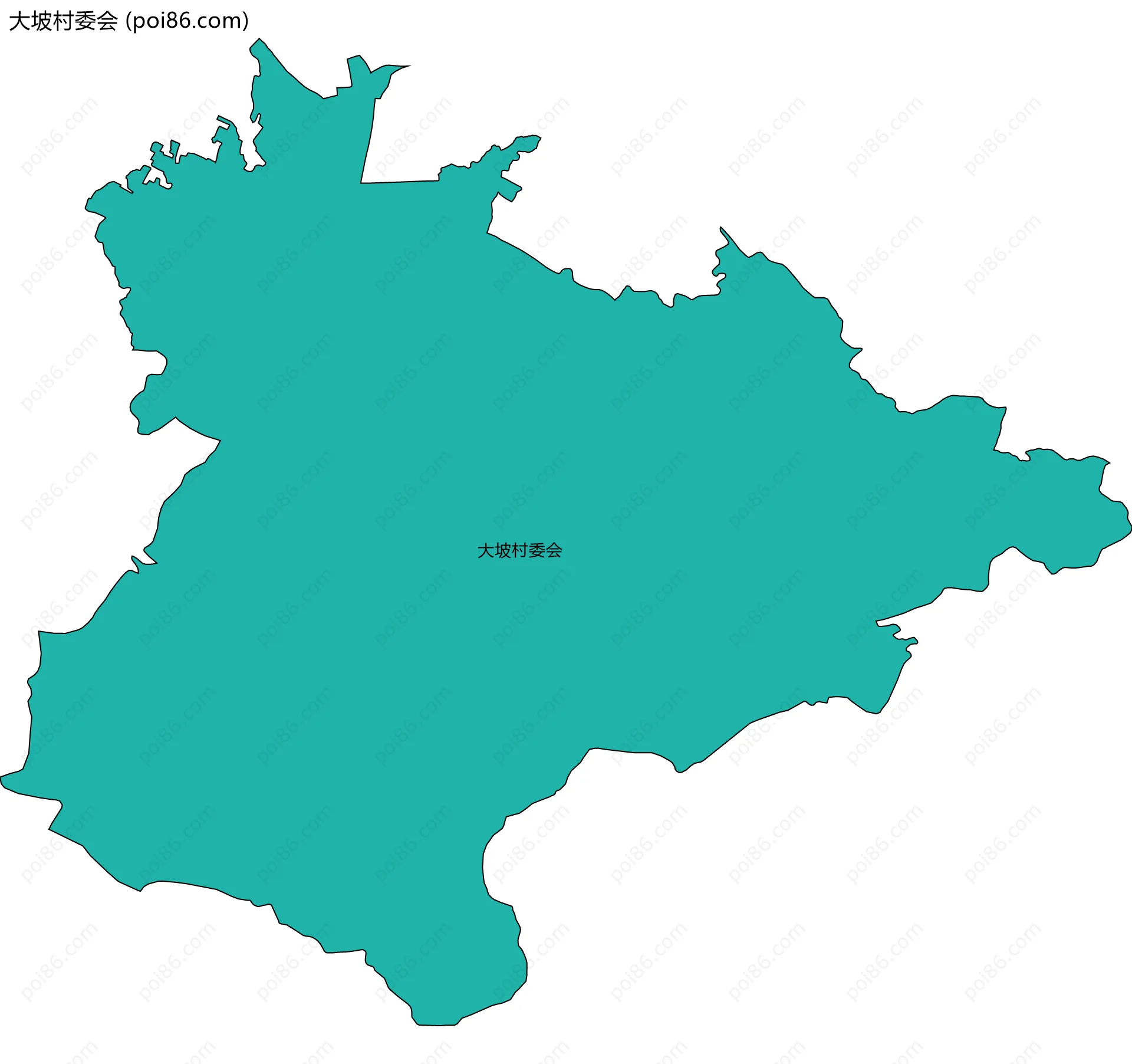 大坡村委会边界地图