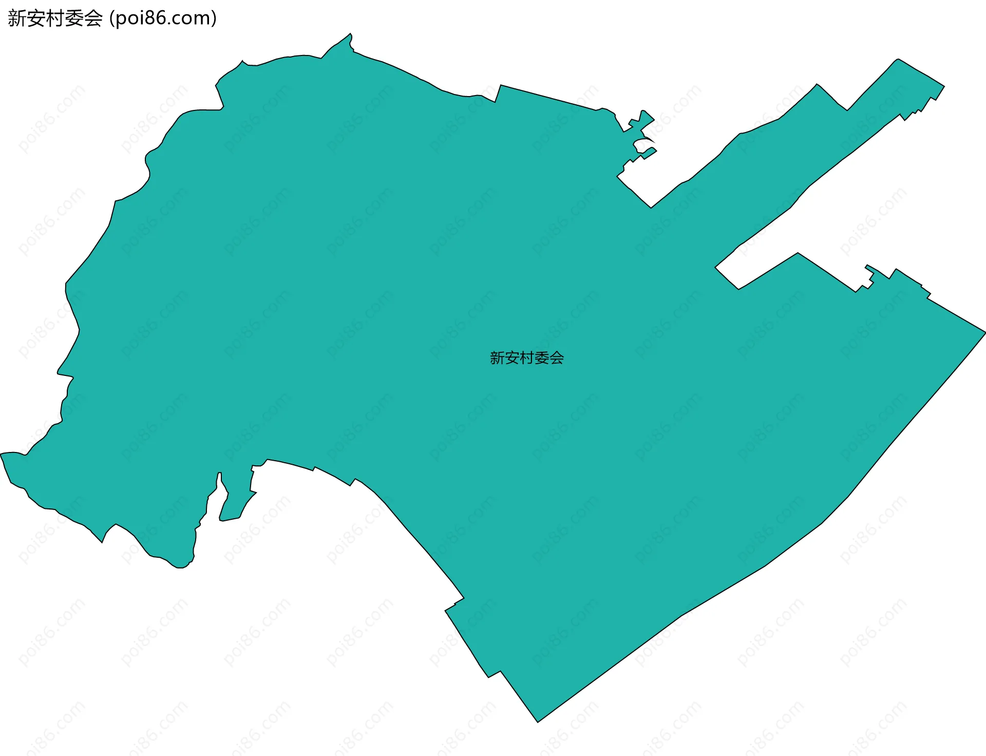 新安村委会边界地图