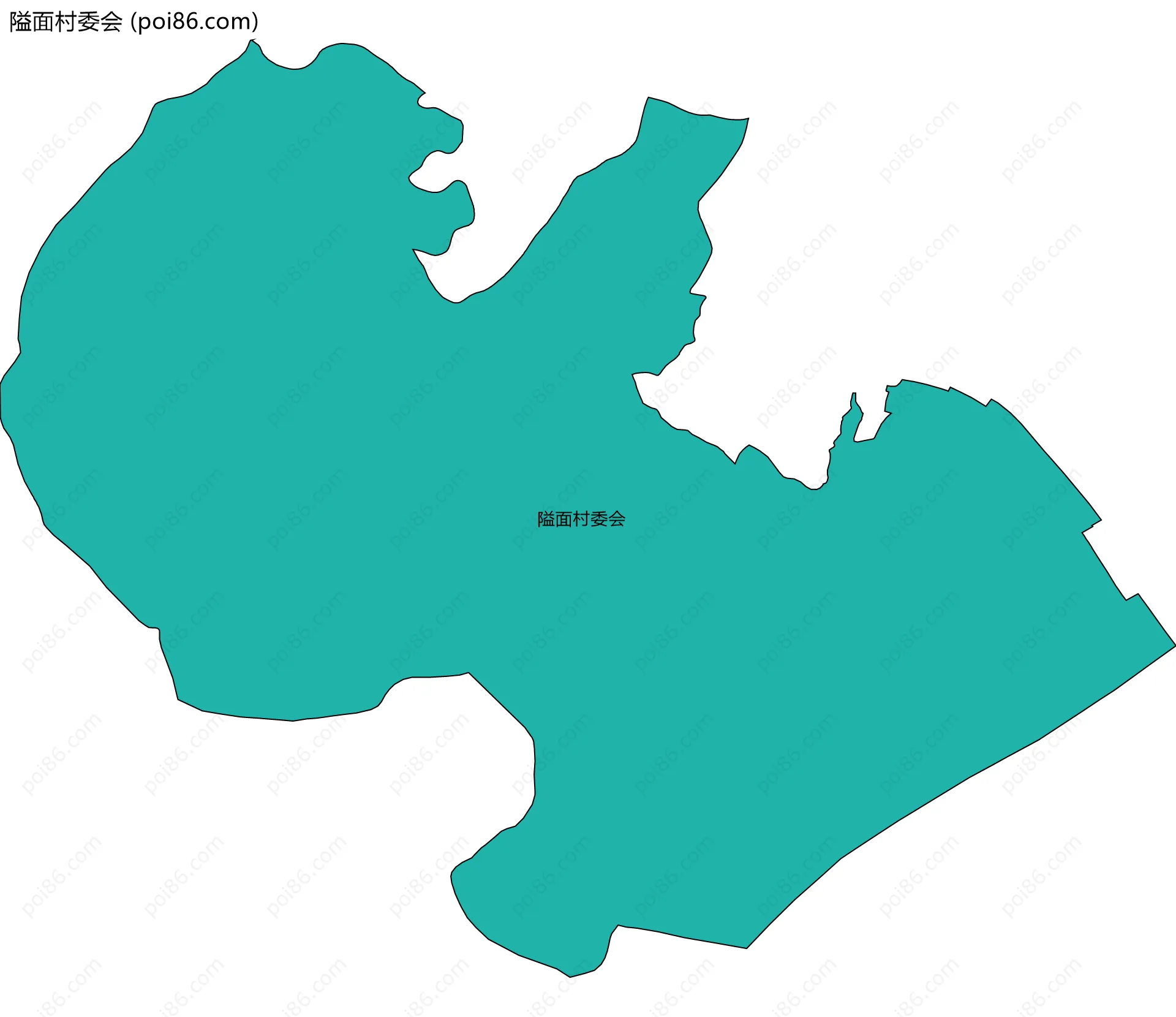 隘面村委会边界地图