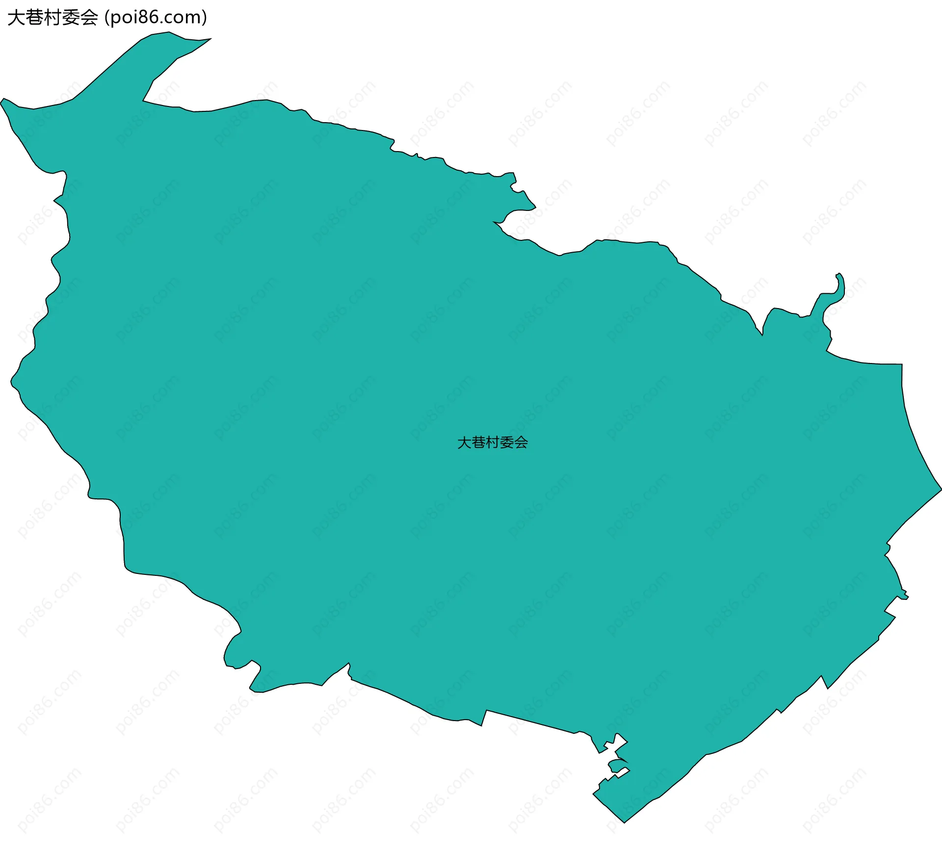 大巷村委会边界地图