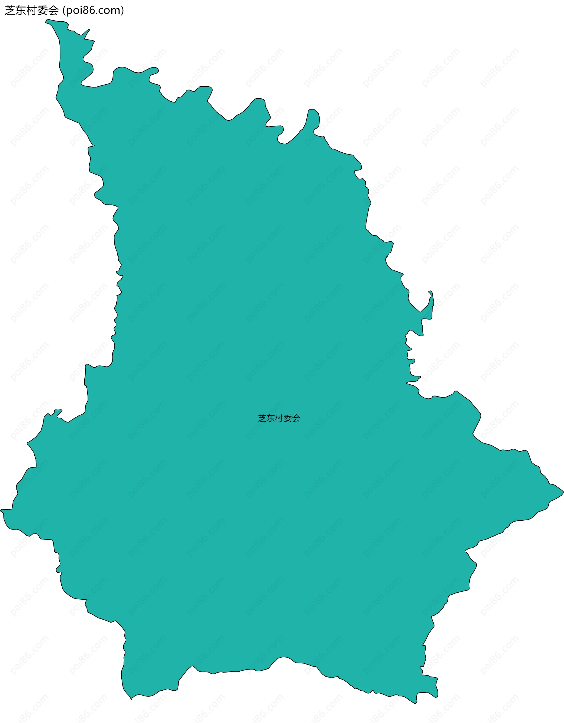 芝东村委会边界地图