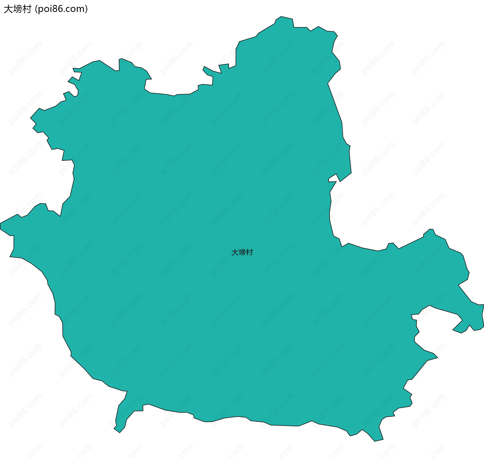 大塝村边界地图
