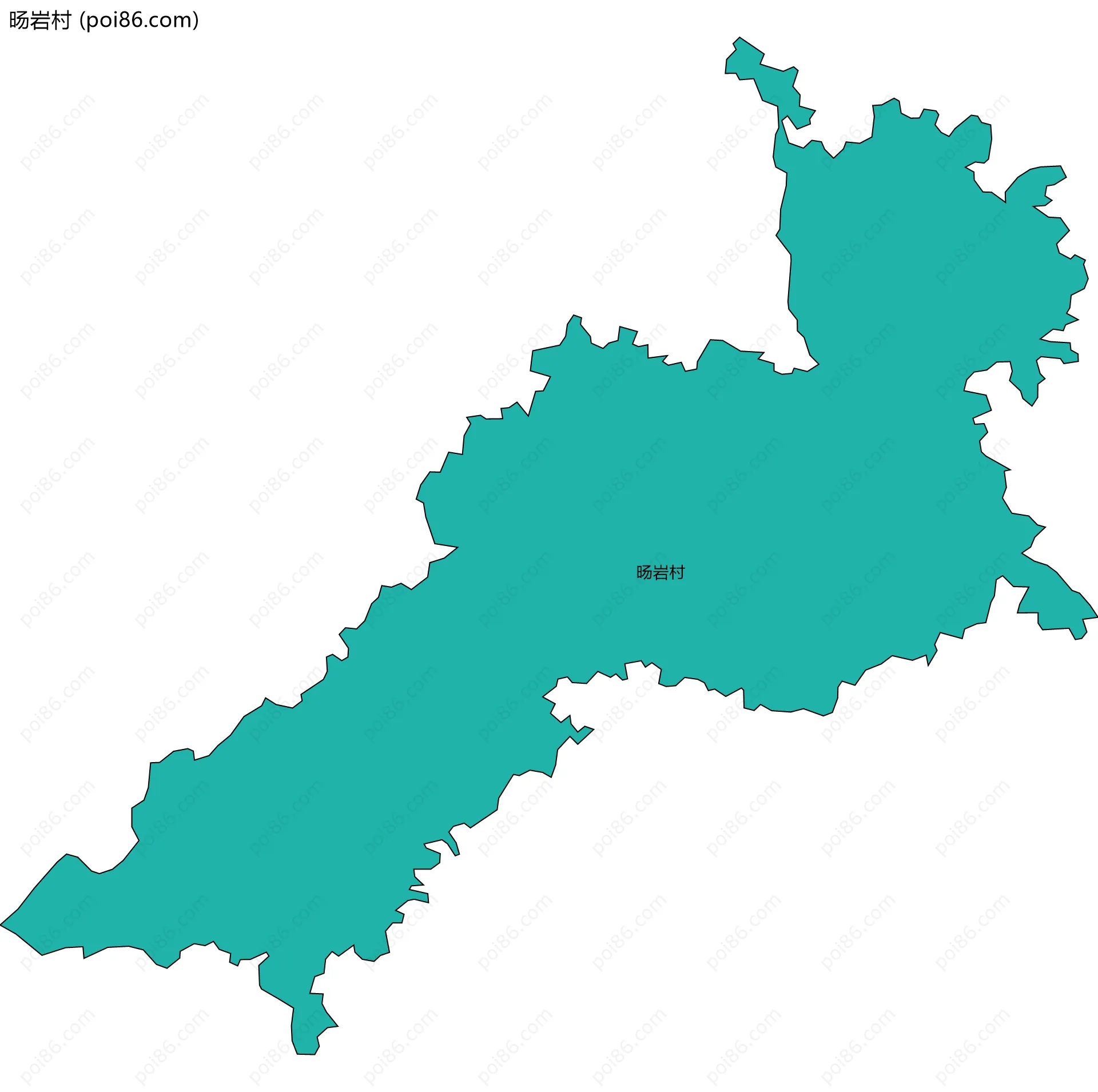旸岩村边界地图