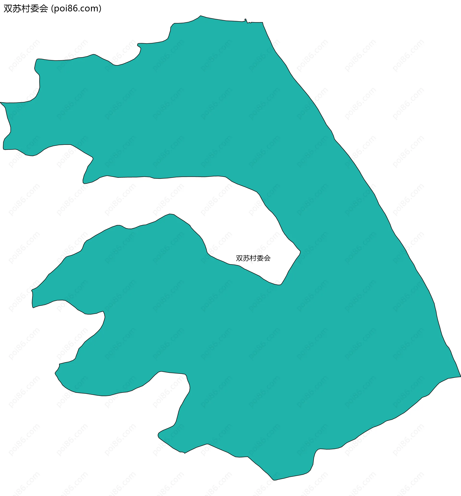 双苏村委会边界地图