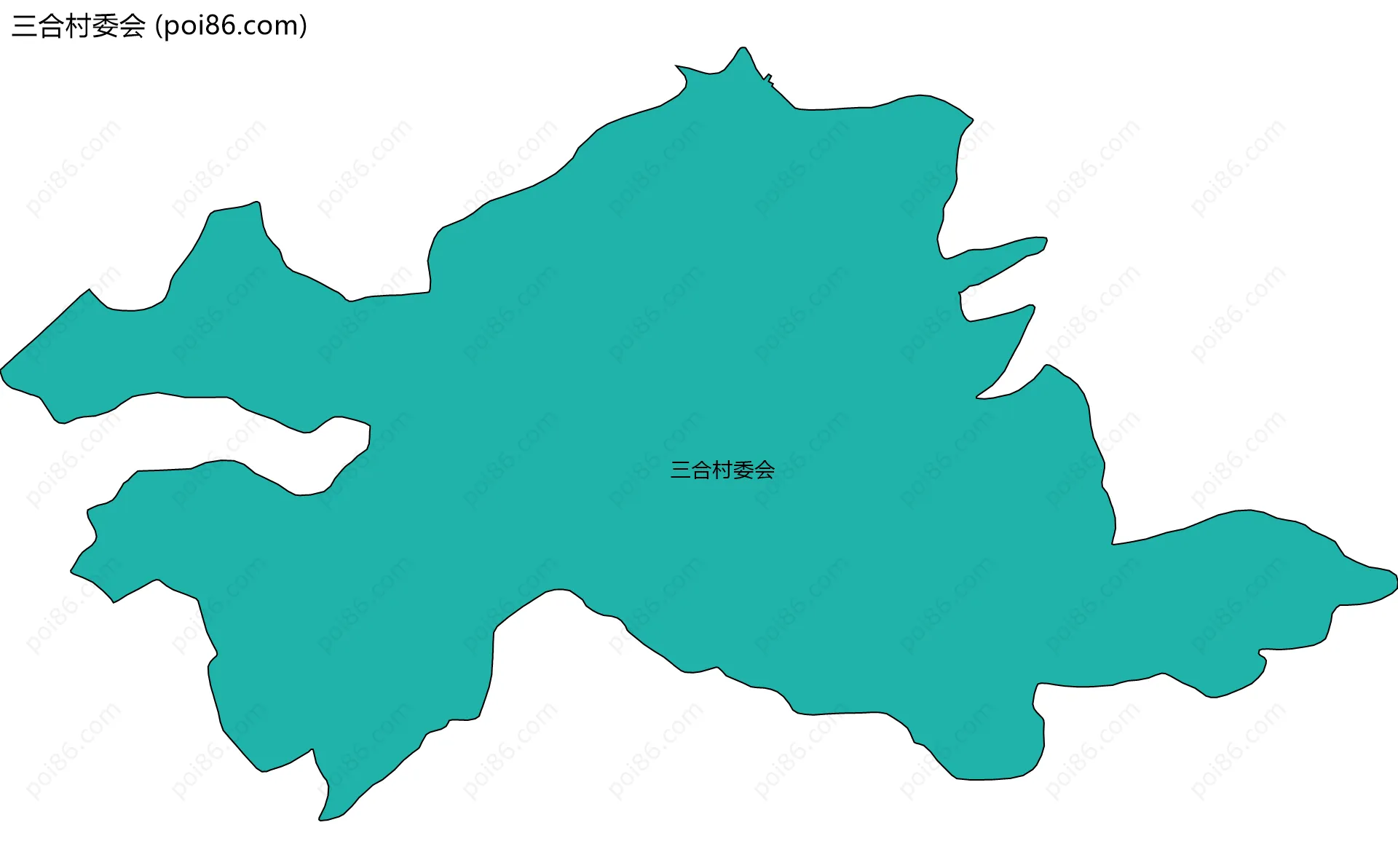 三合村委会边界地图