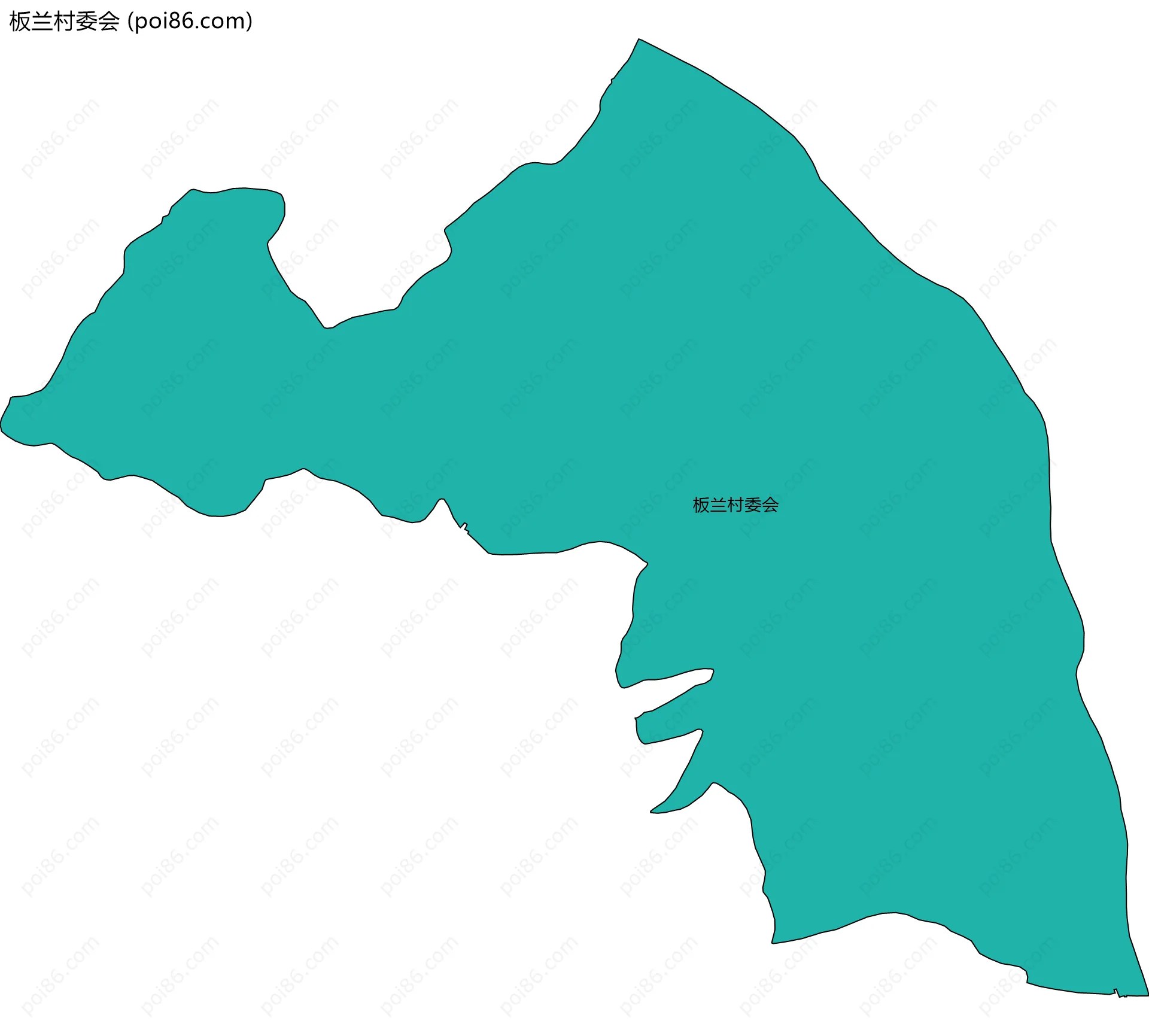 板兰村委会边界地图