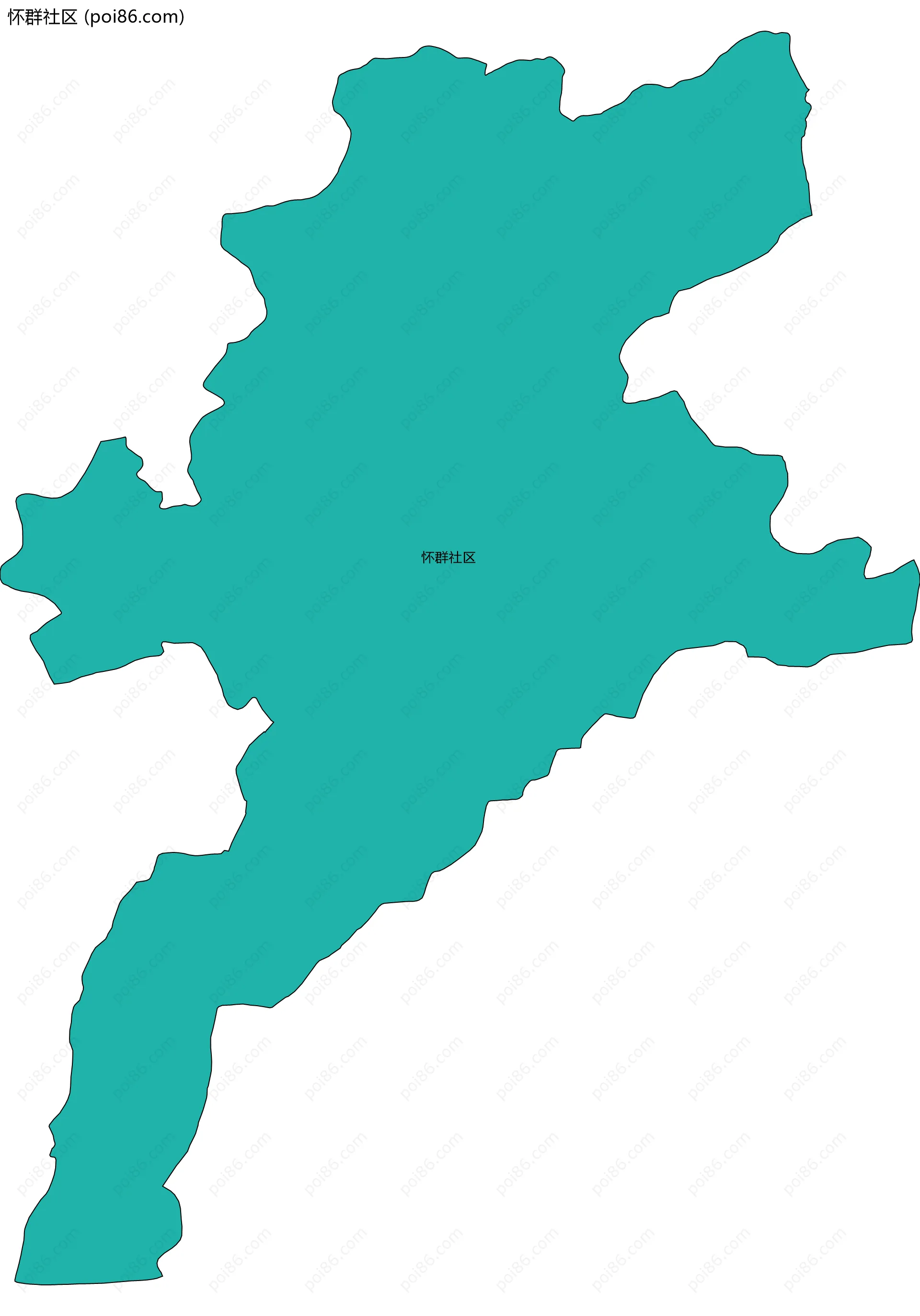 怀群社区边界地图