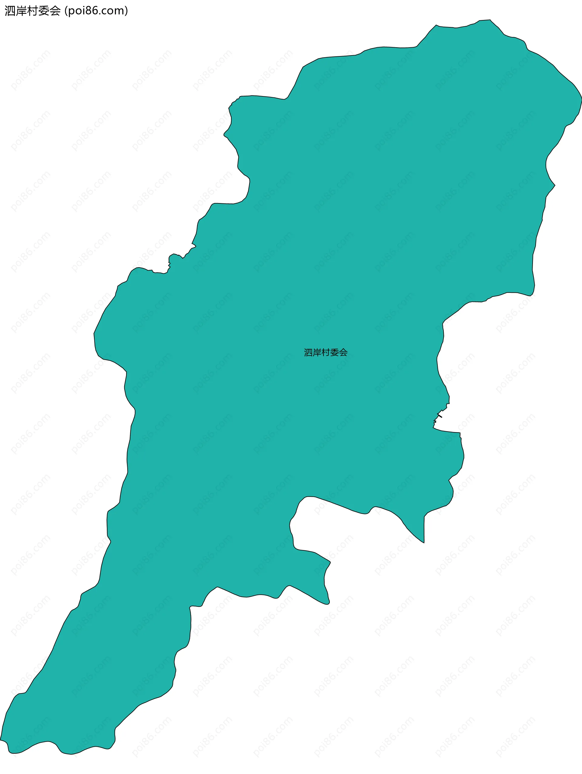 泗岸村委会边界地图