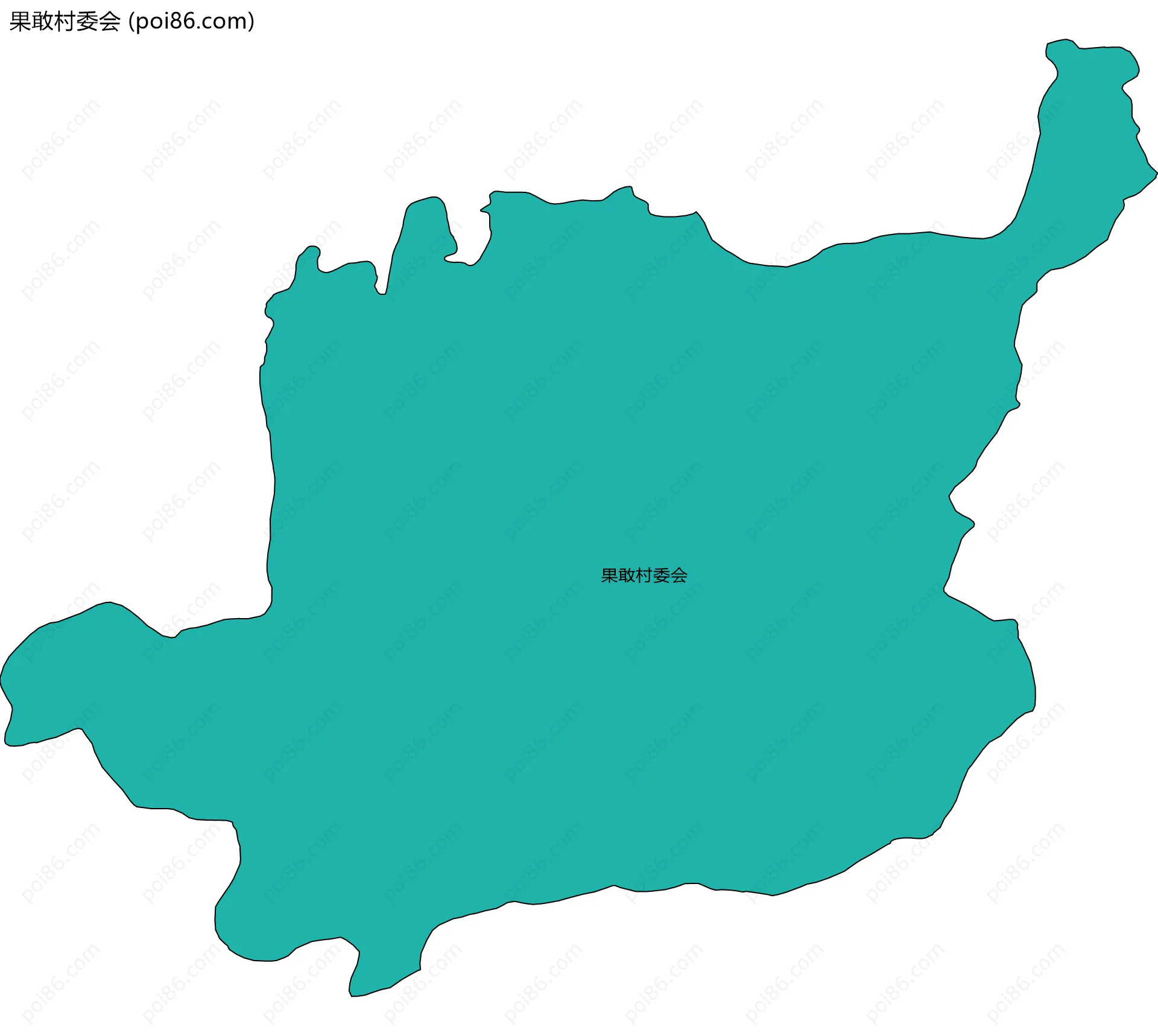 果敢村委会边界地图