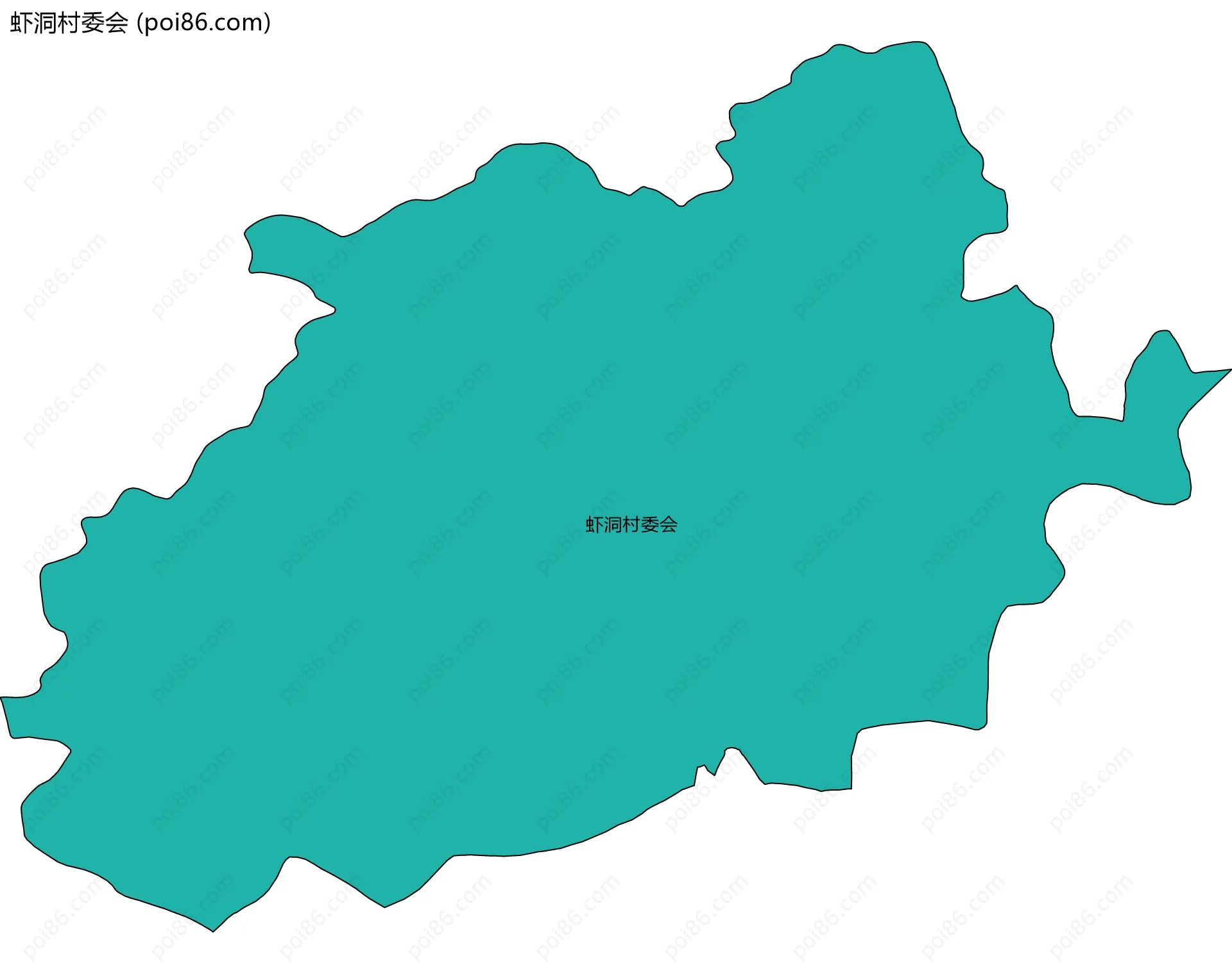 虾洞村委会边界地图