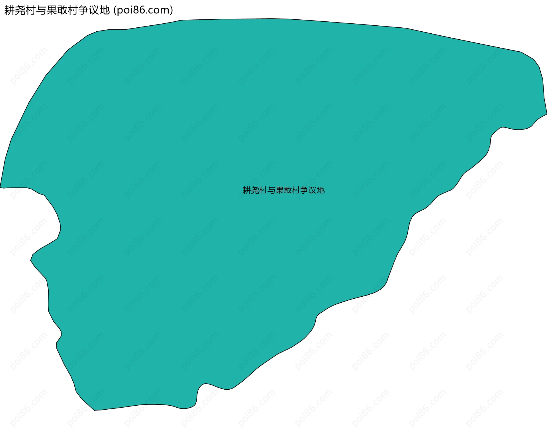 耕尧村与果敢村争议地边界地图