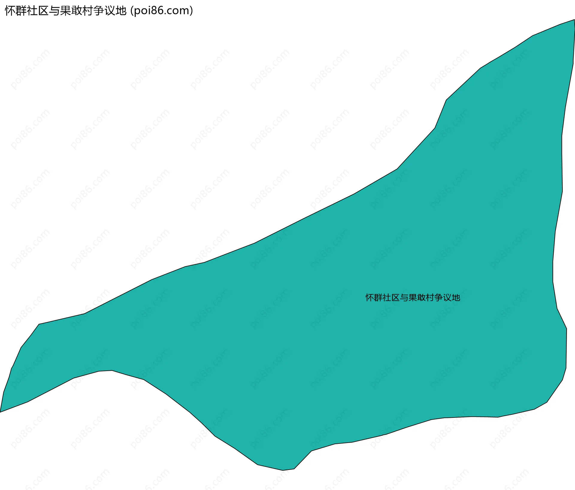 怀群社区与果敢村争议地边界地图