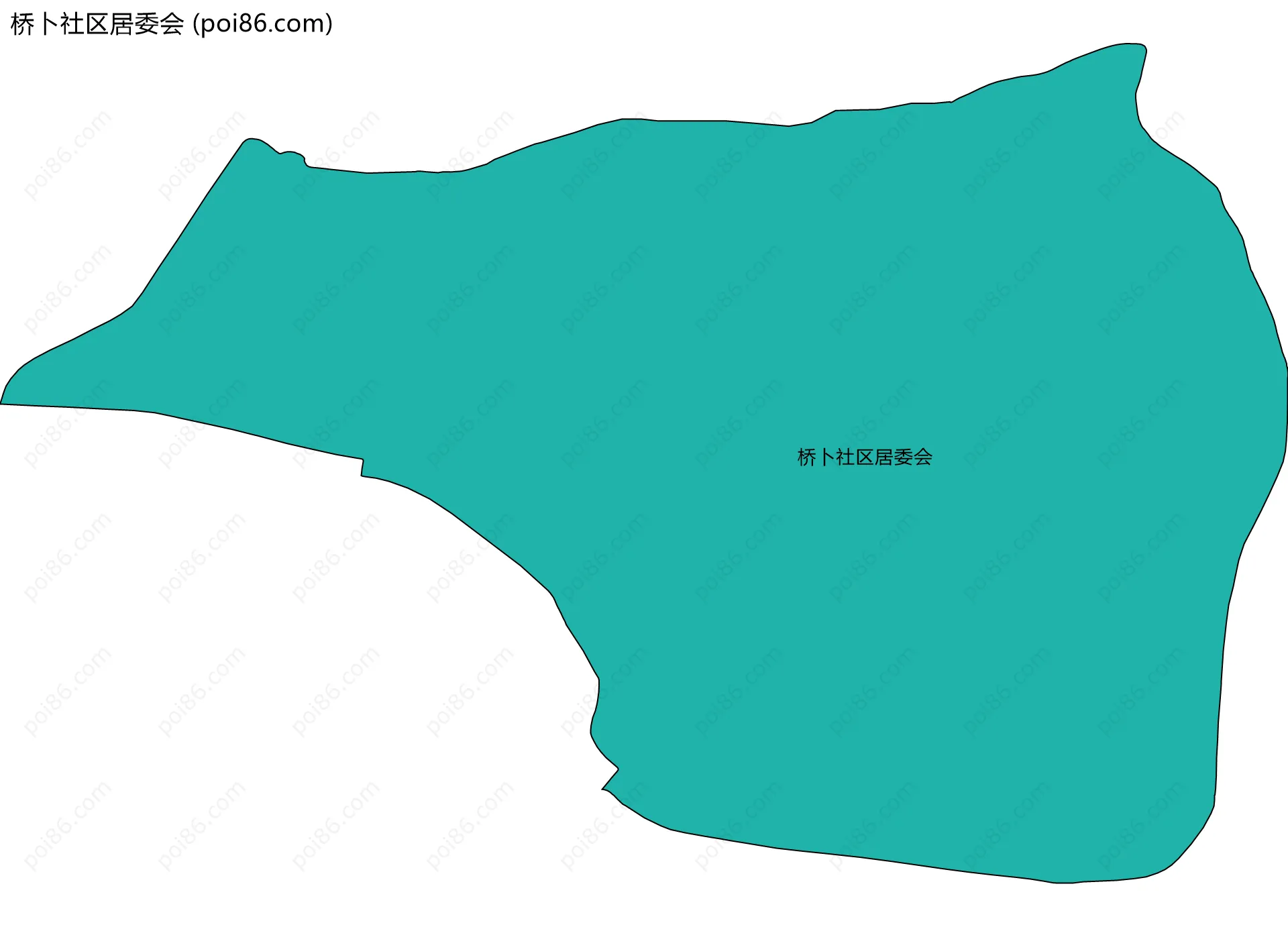 桥卜社区居委会边界地图