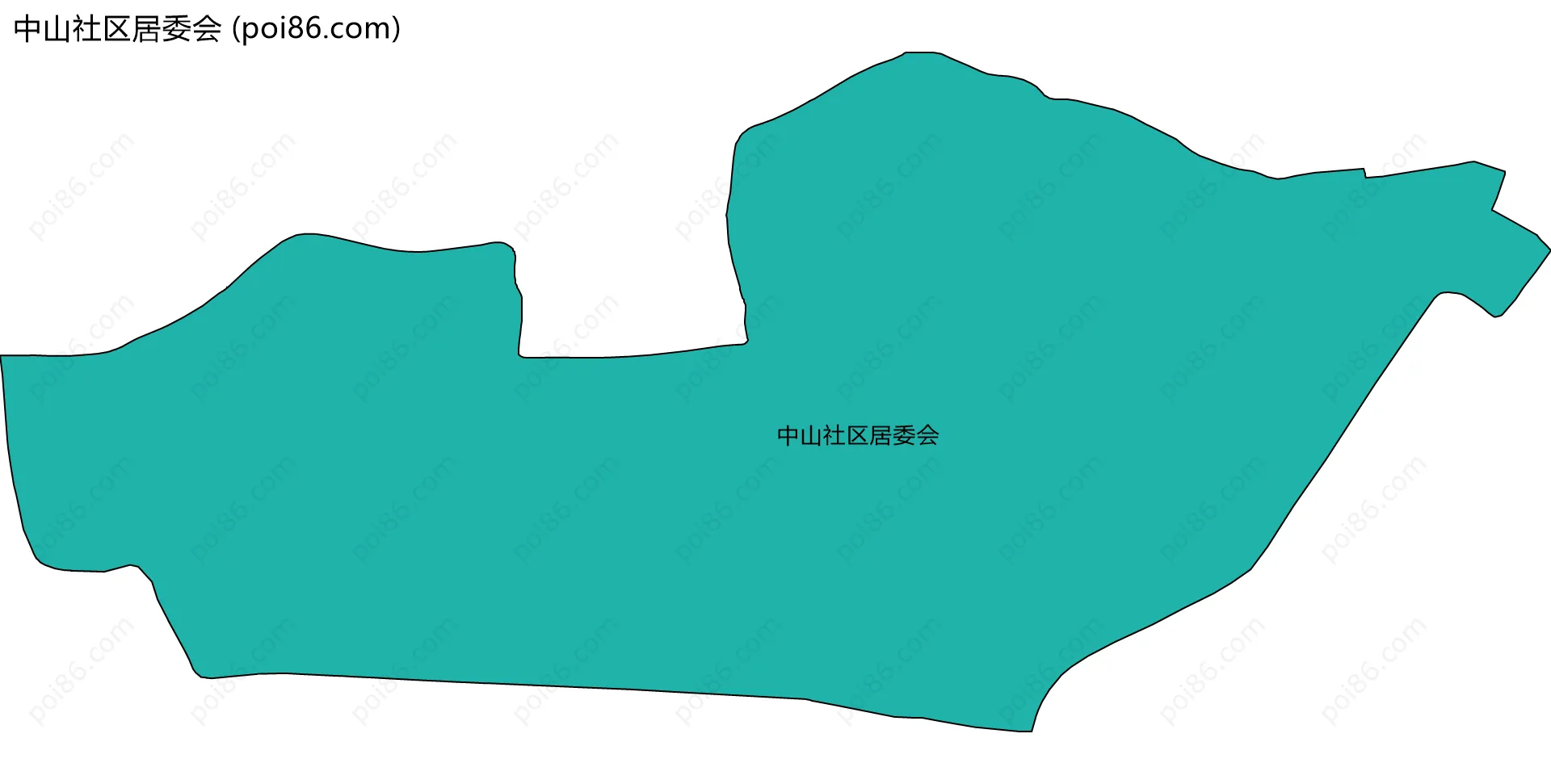 中山社区居委会边界地图