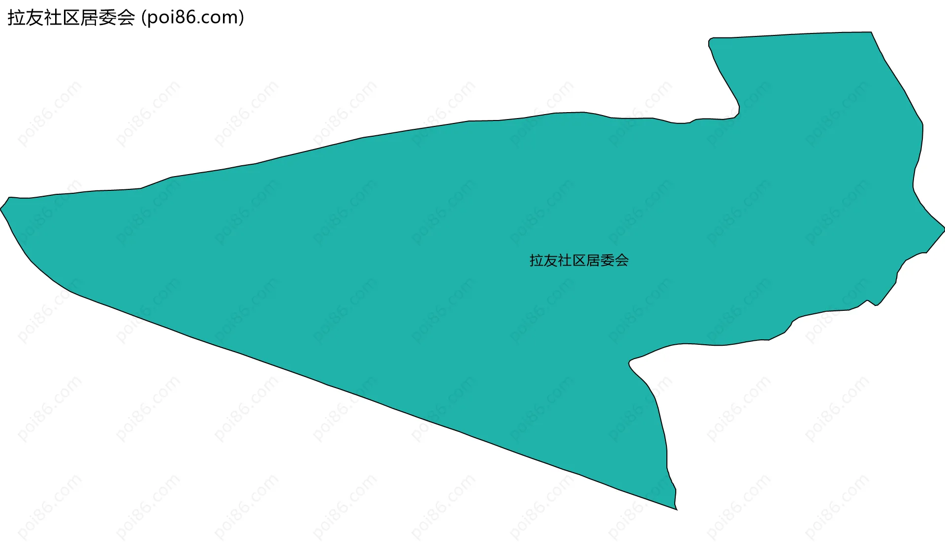 拉友社区居委会边界地图