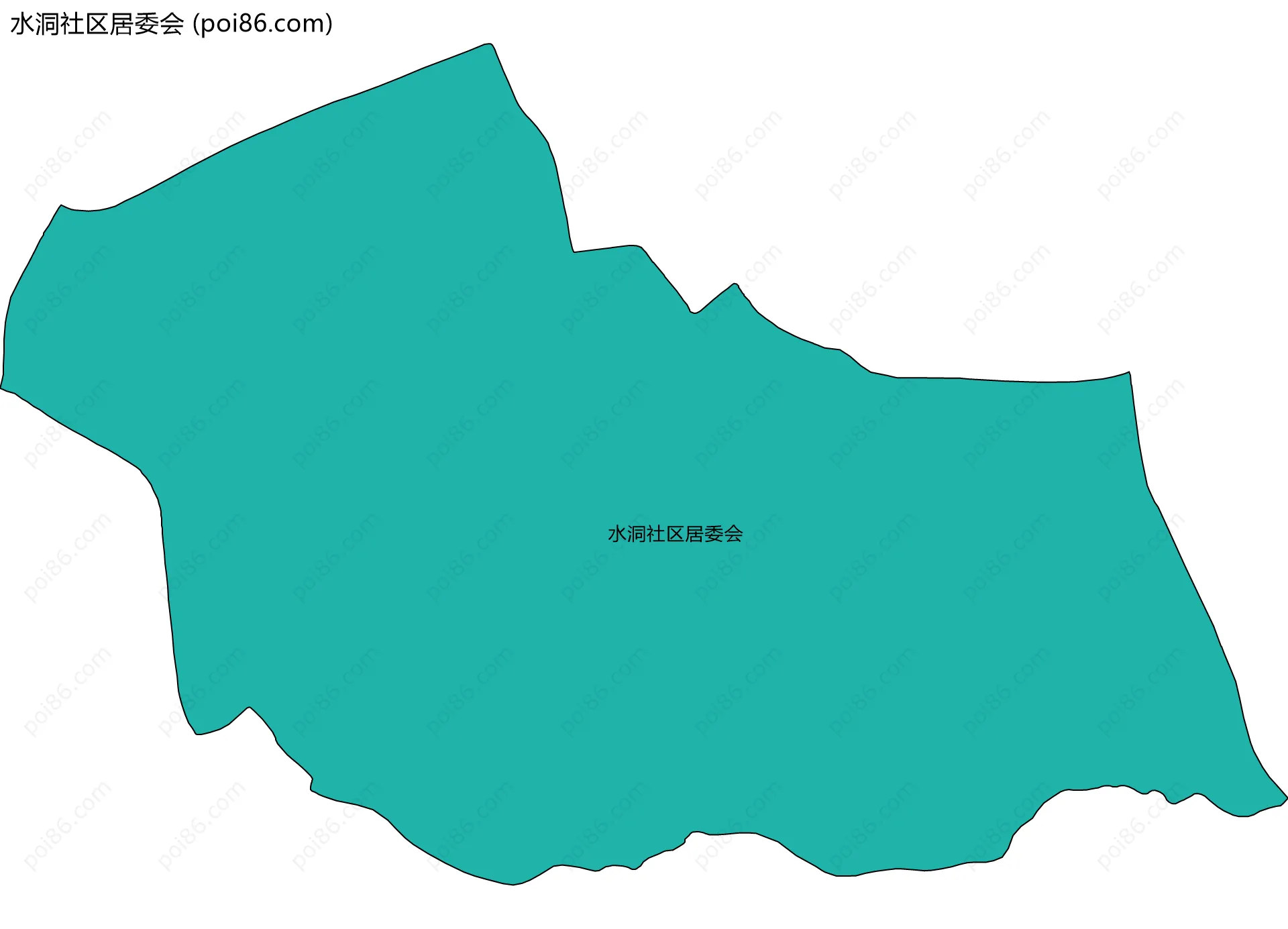 水洞社区居委会边界地图