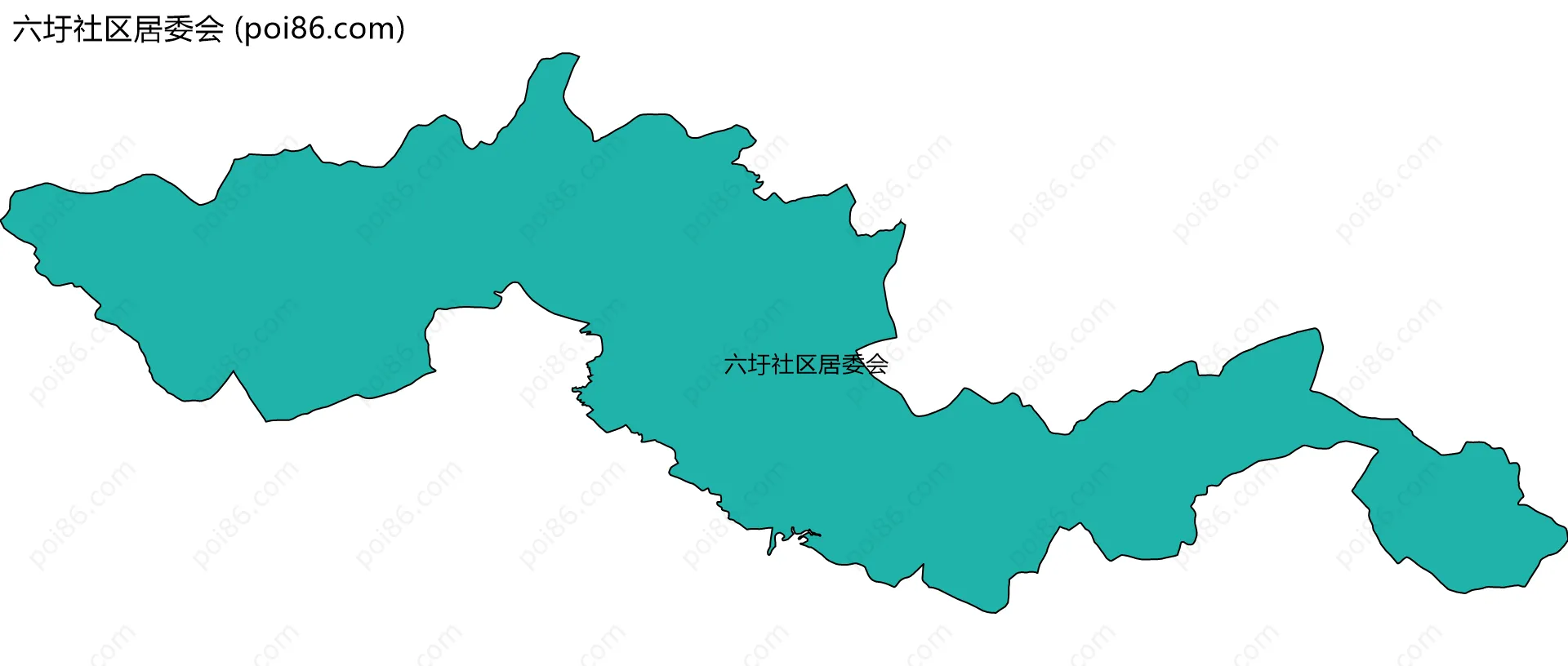 六圩社区居委会边界地图