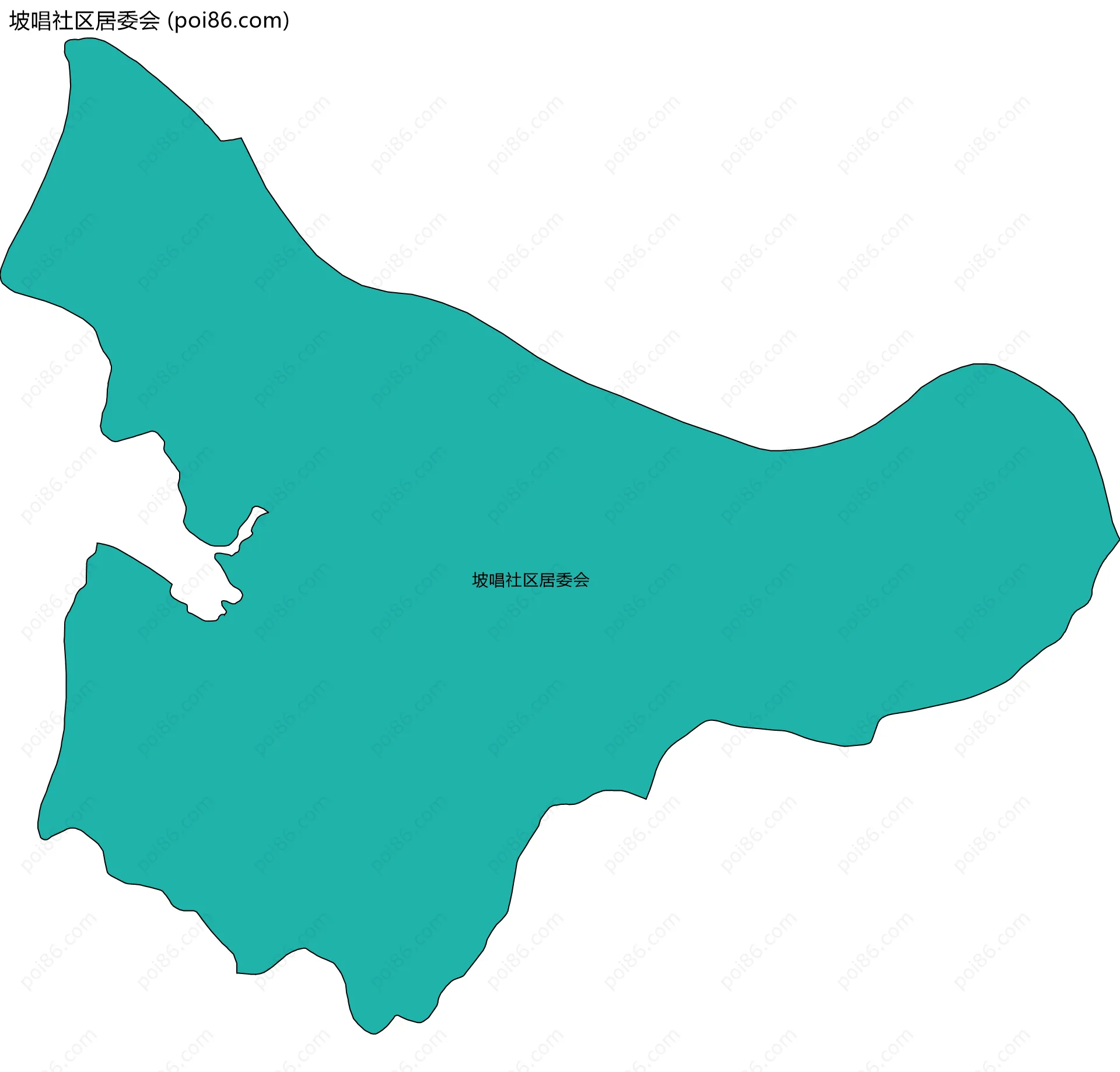 坡唱社区居委会边界地图