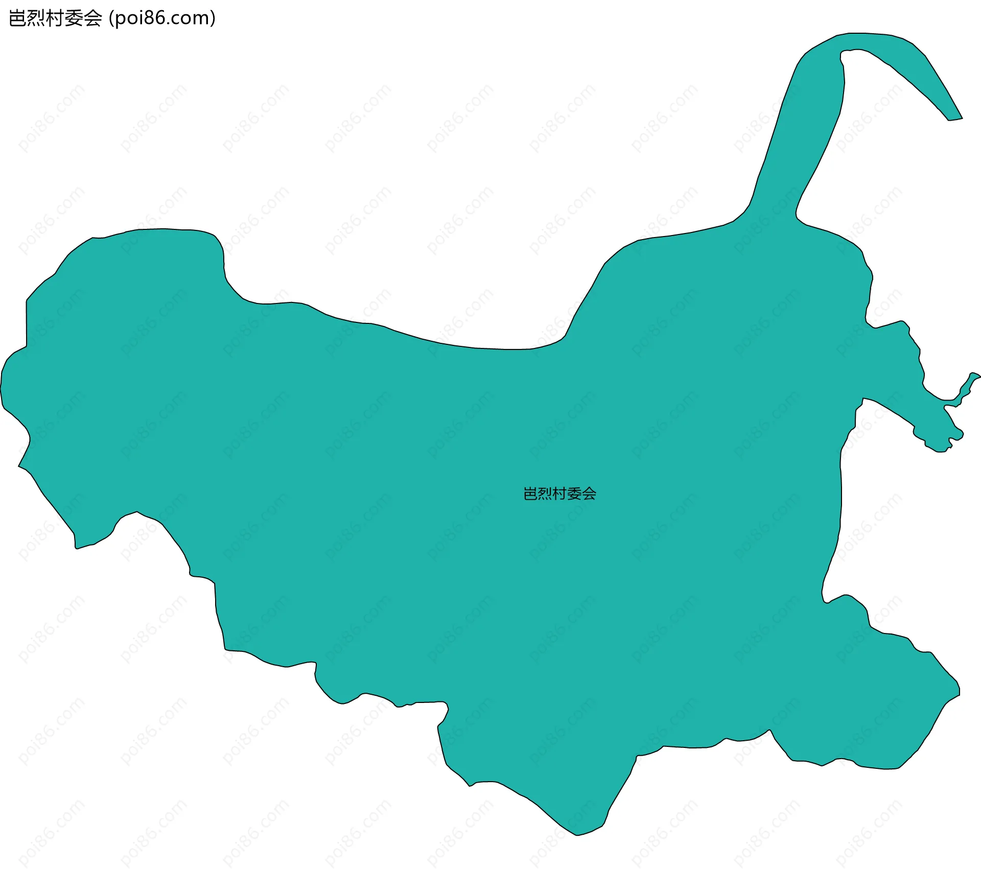 岜烈村委会边界地图