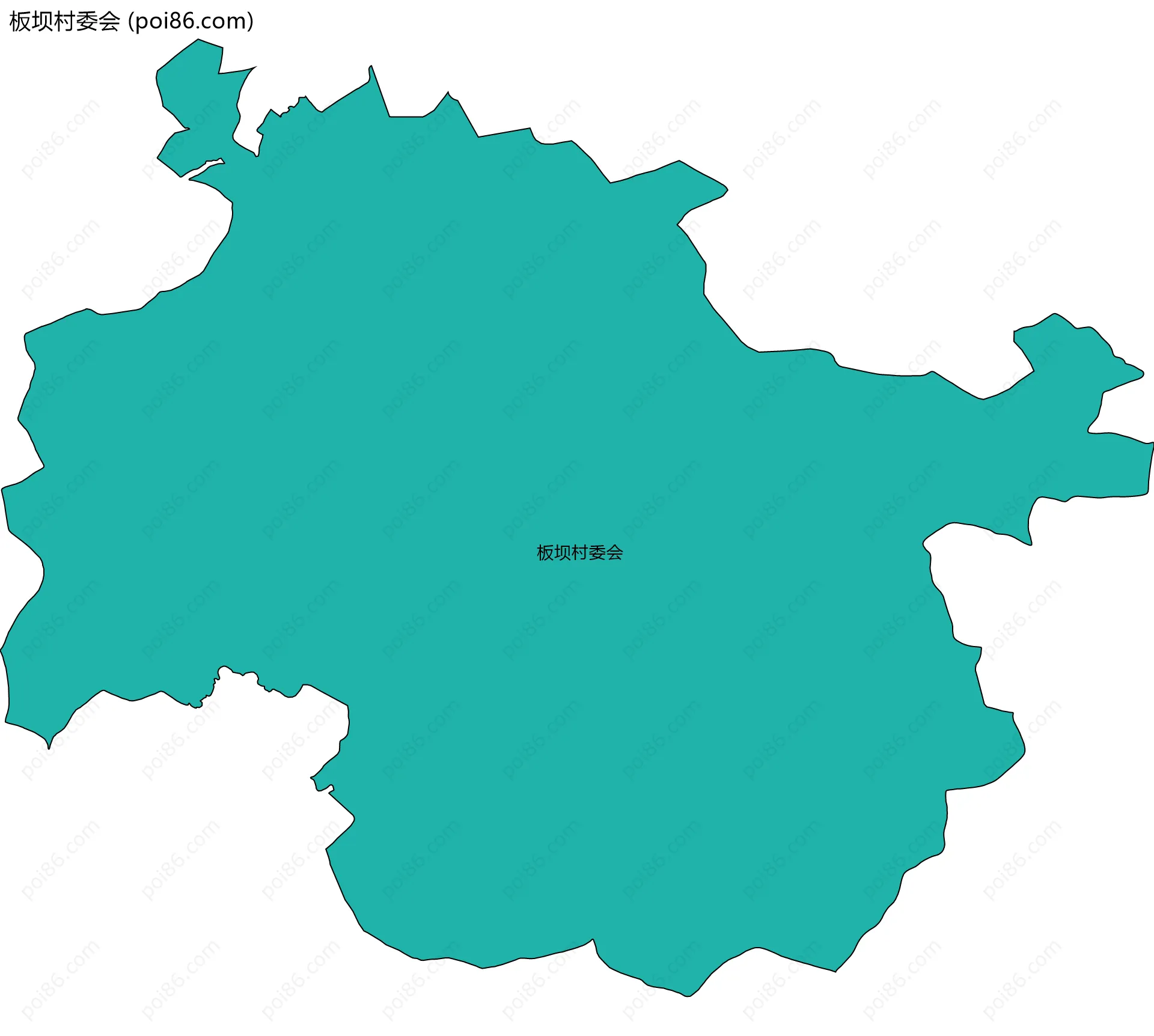 板坝村委会边界地图