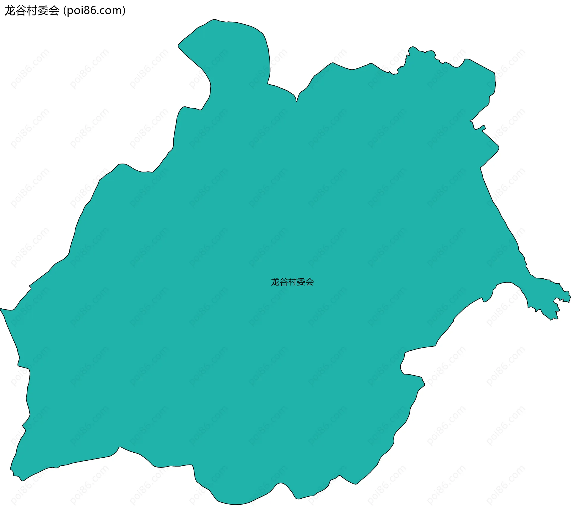 龙谷村委会边界地图