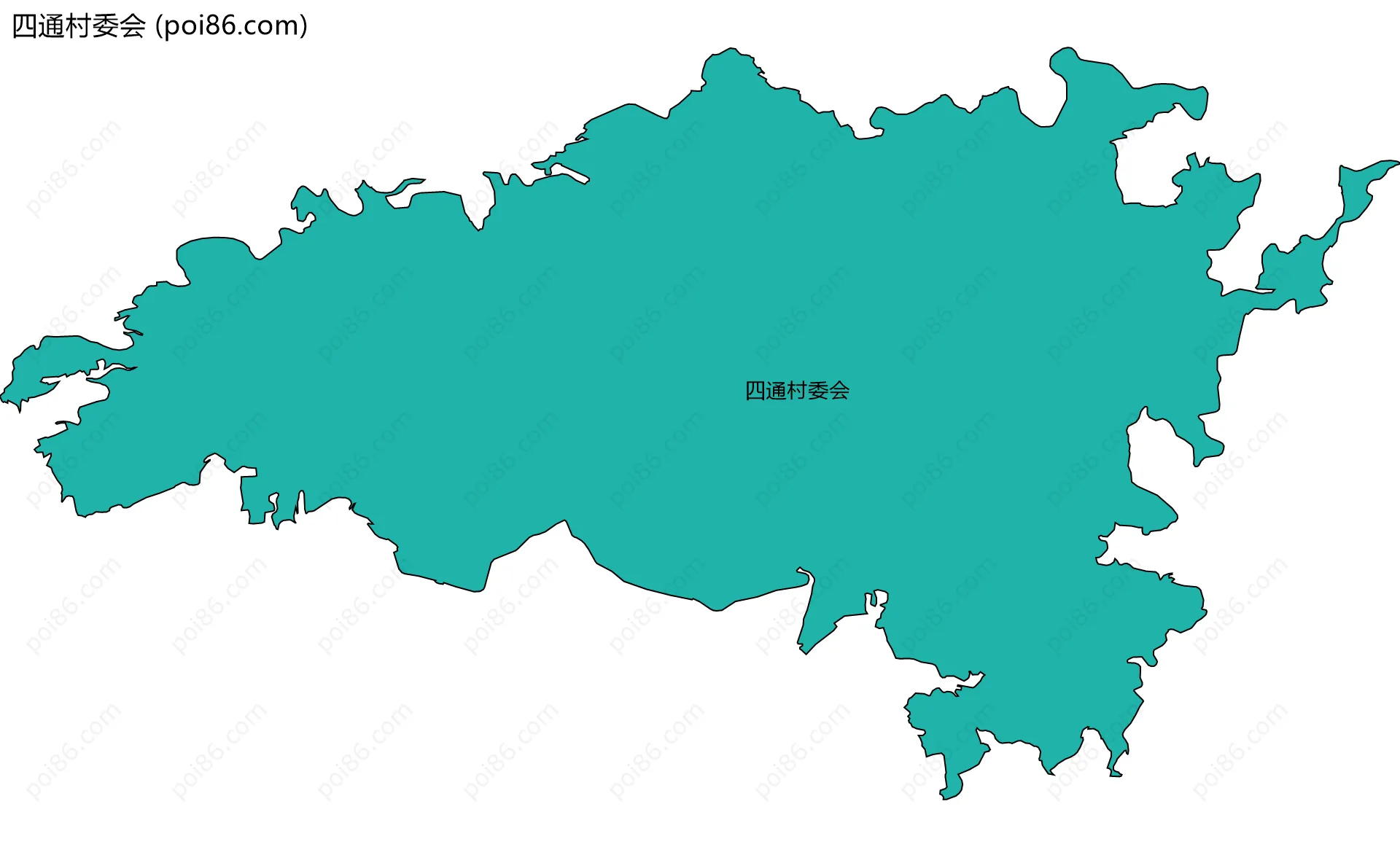 四通村委会边界地图
